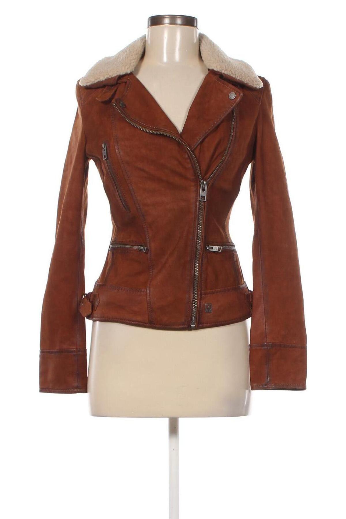 Damen Lederjacke Oakwood, Größe S, Farbe Braun, Preis 106,39 €