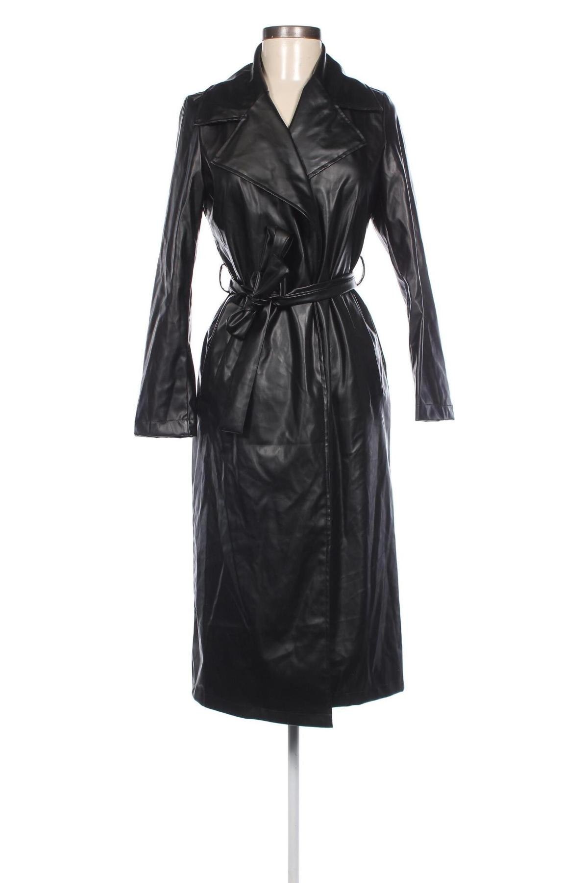 Γυναικείο δερμάτινο μπουφάν SHEIN, Μέγεθος XS, Χρώμα Μαύρο, Τιμή 25,76 €