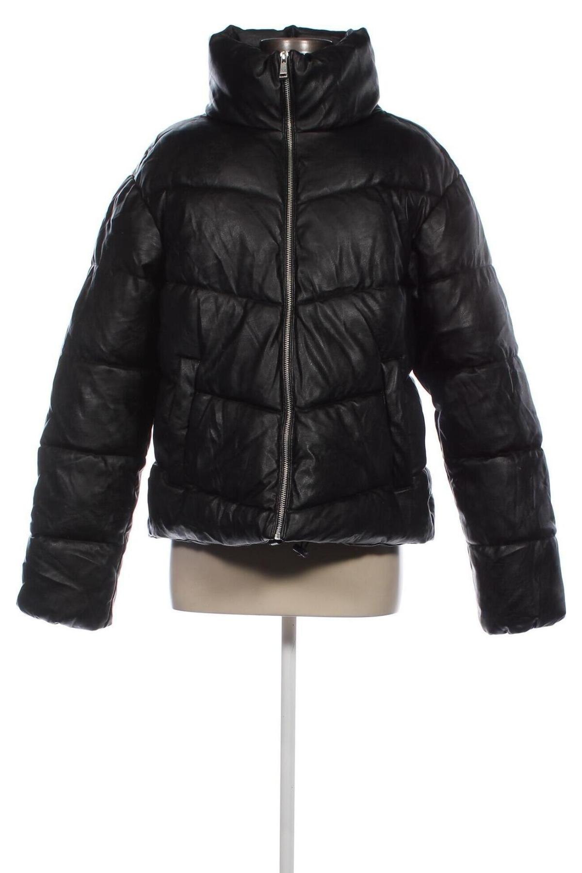 Γυναικείο δερμάτινο μπουφάν Terranova, Μέγεθος XL, Χρώμα Μαύρο, Τιμή 24,25 €