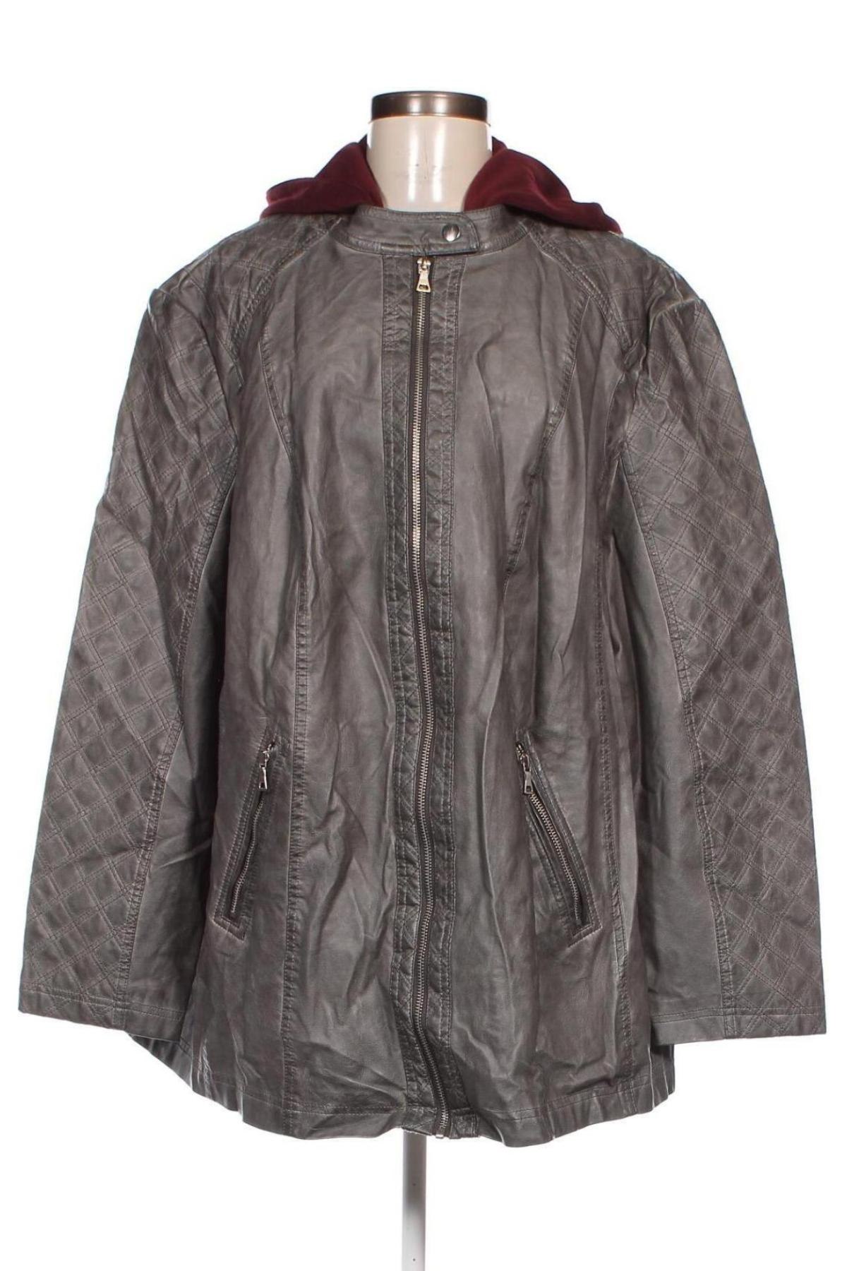 Dámska kožená bunda  Thea, Veľkosť 3XL, Farba Sivá, Cena  20,42 €
