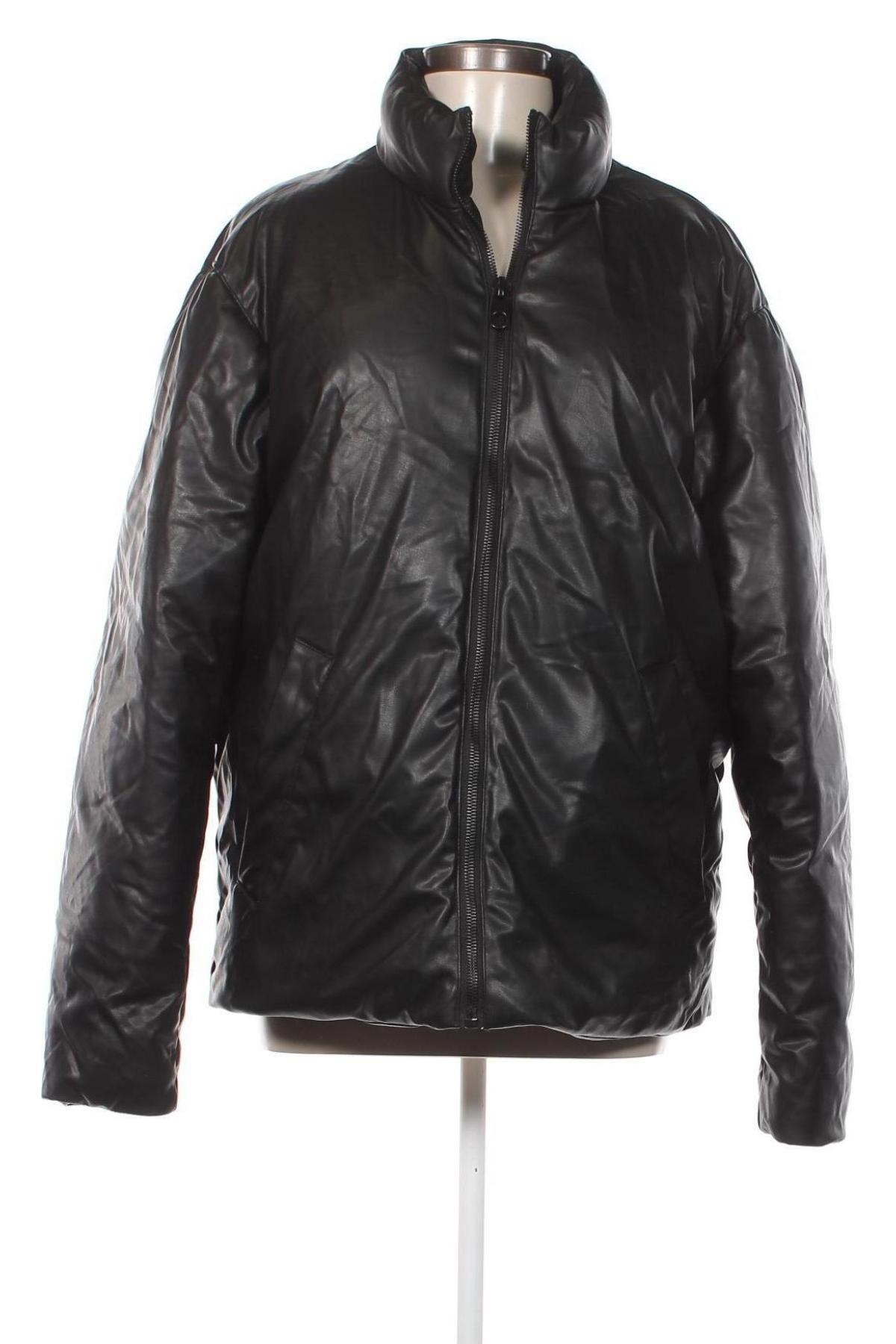 Γυναικείο δερμάτινο μπουφάν Zara, Μέγεθος XL, Χρώμα Μαύρο, Τιμή 22,82 €