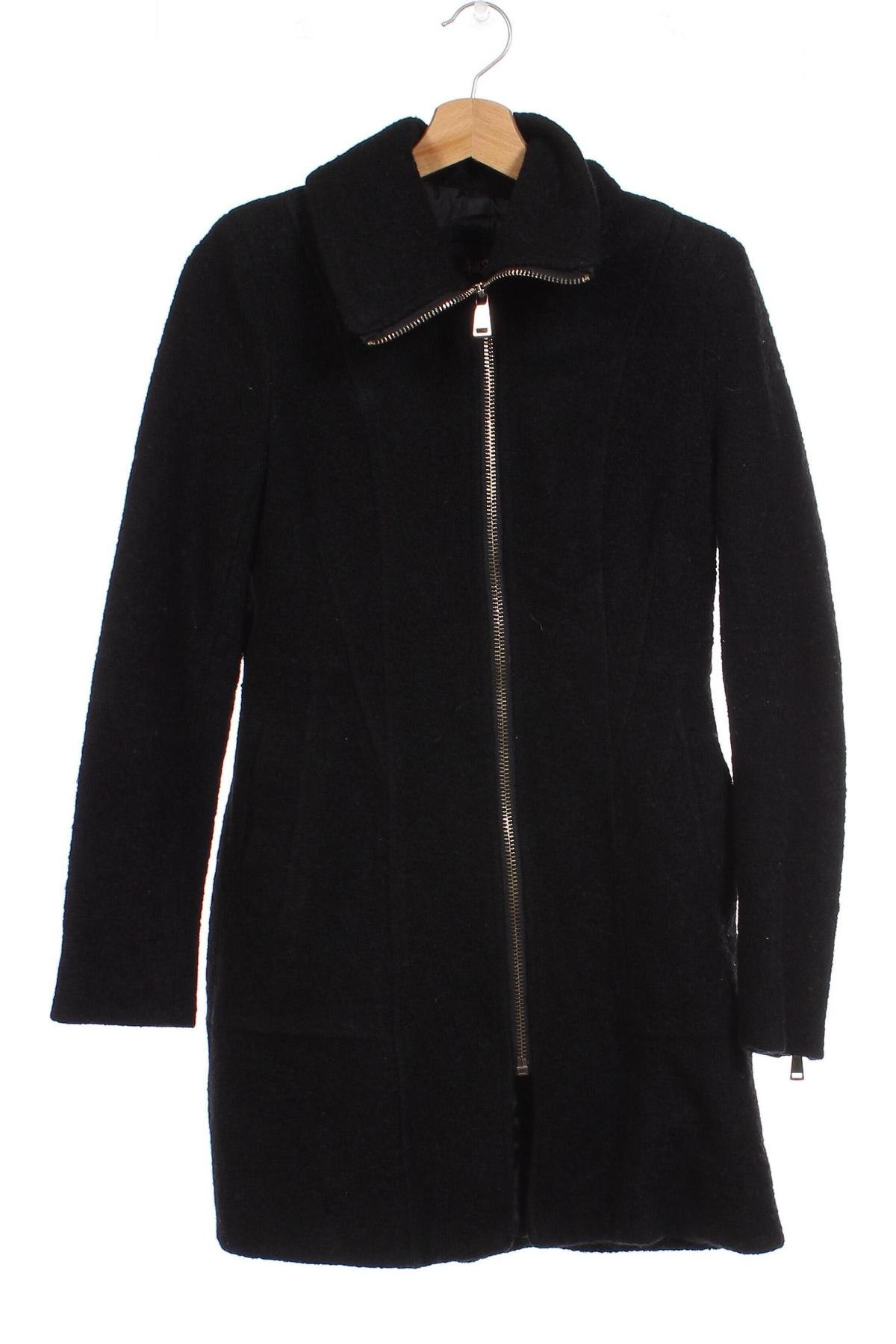 Дамско палто, Размер XS, Цвят Черен, Цена 80,26 лв.