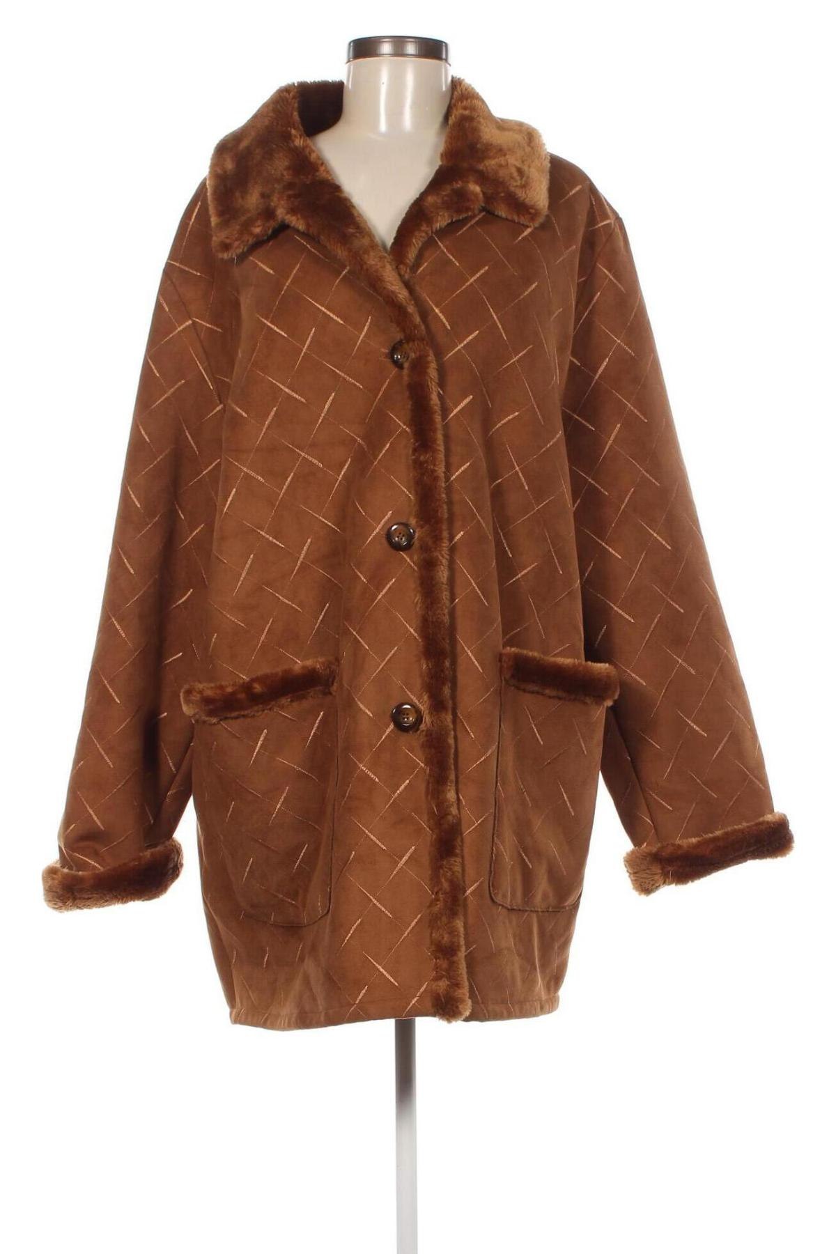 Дамско палто, Размер XXL, Цвят Кафяв, Цена 58,85 лв.