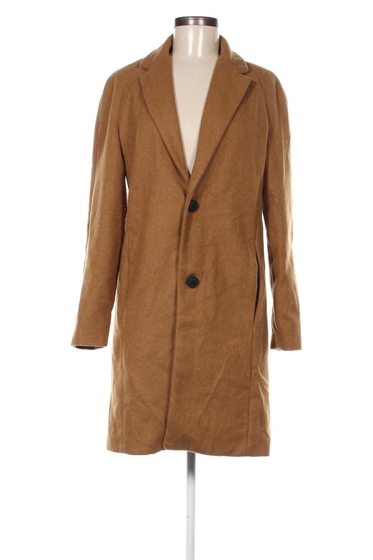 Дамско палто Bershka, Размер XS, Цвят Кафяв, Цена 58,85 лв.