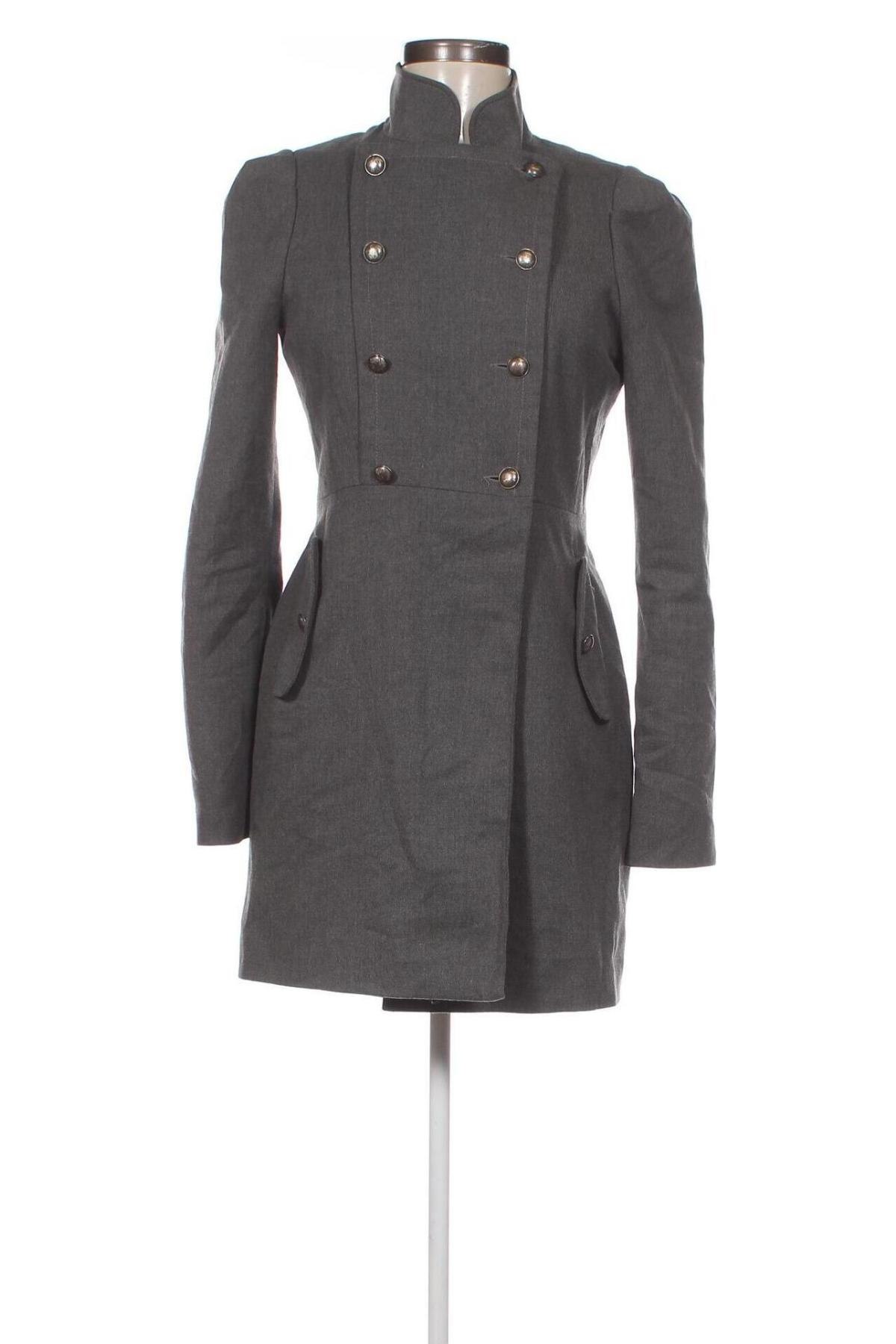 Дамско палто Cane & Cane, Размер XS, Цвят Сив, Цена 37,00 лв.