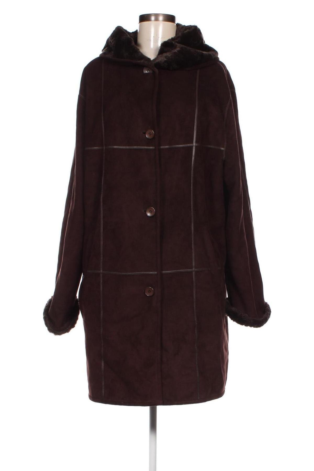 Дамско палто Delmod, Размер L, Цвят Кафяв, Цена 53,50 лв.