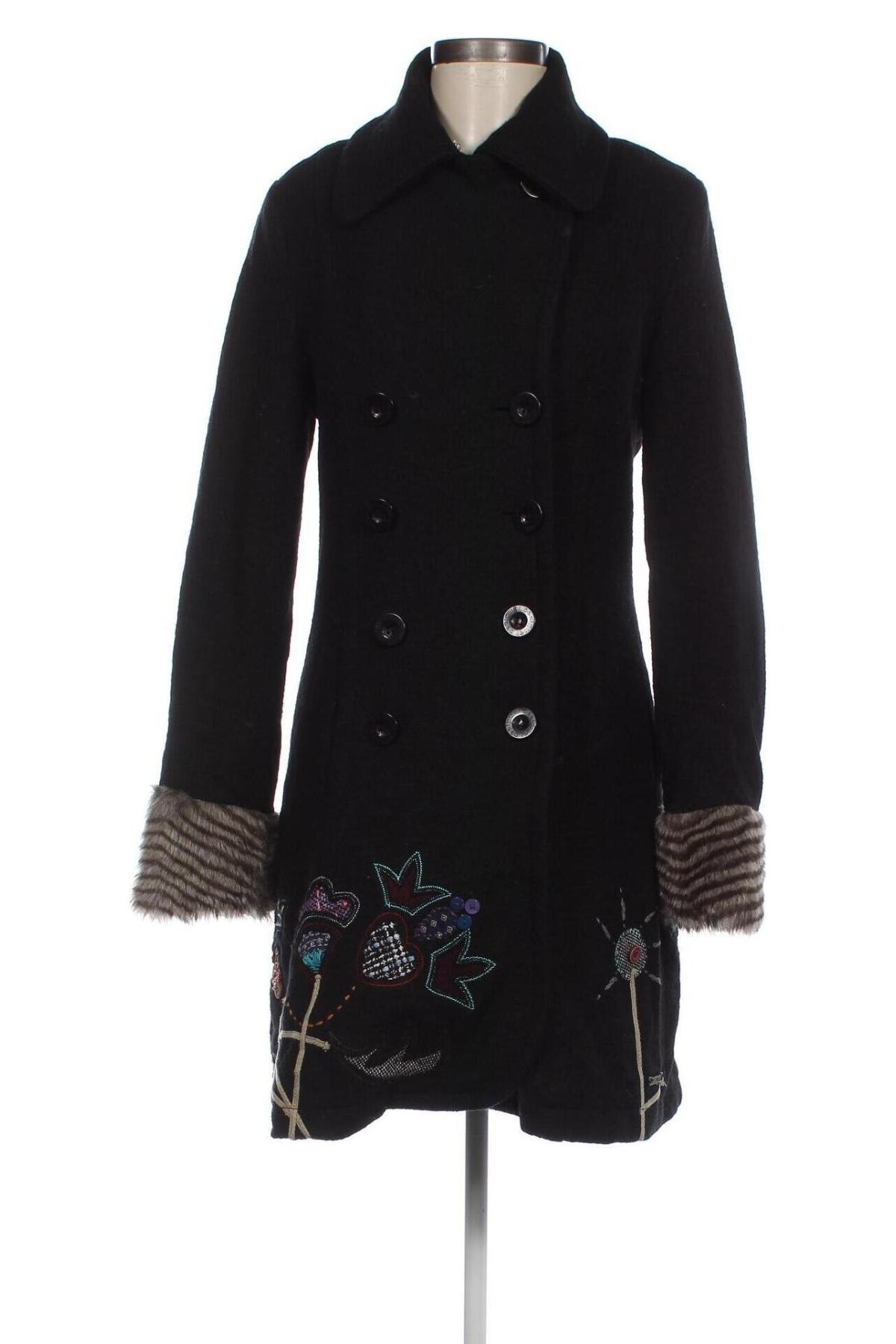 Dámsky kabát  Desigual, Veľkosť S, Farba Čierna, Cena  38,98 €