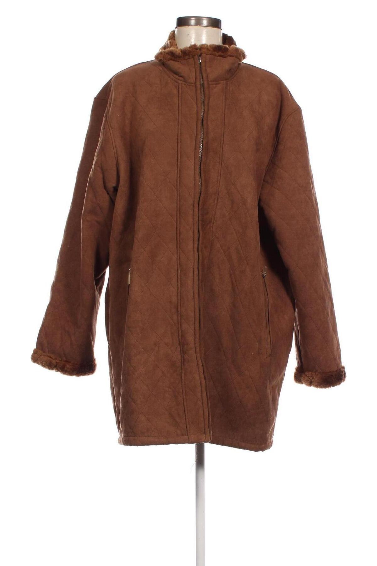 Palton de femei Encadee, Mărime XXL, Culoare Maro, Preț 165,43 Lei