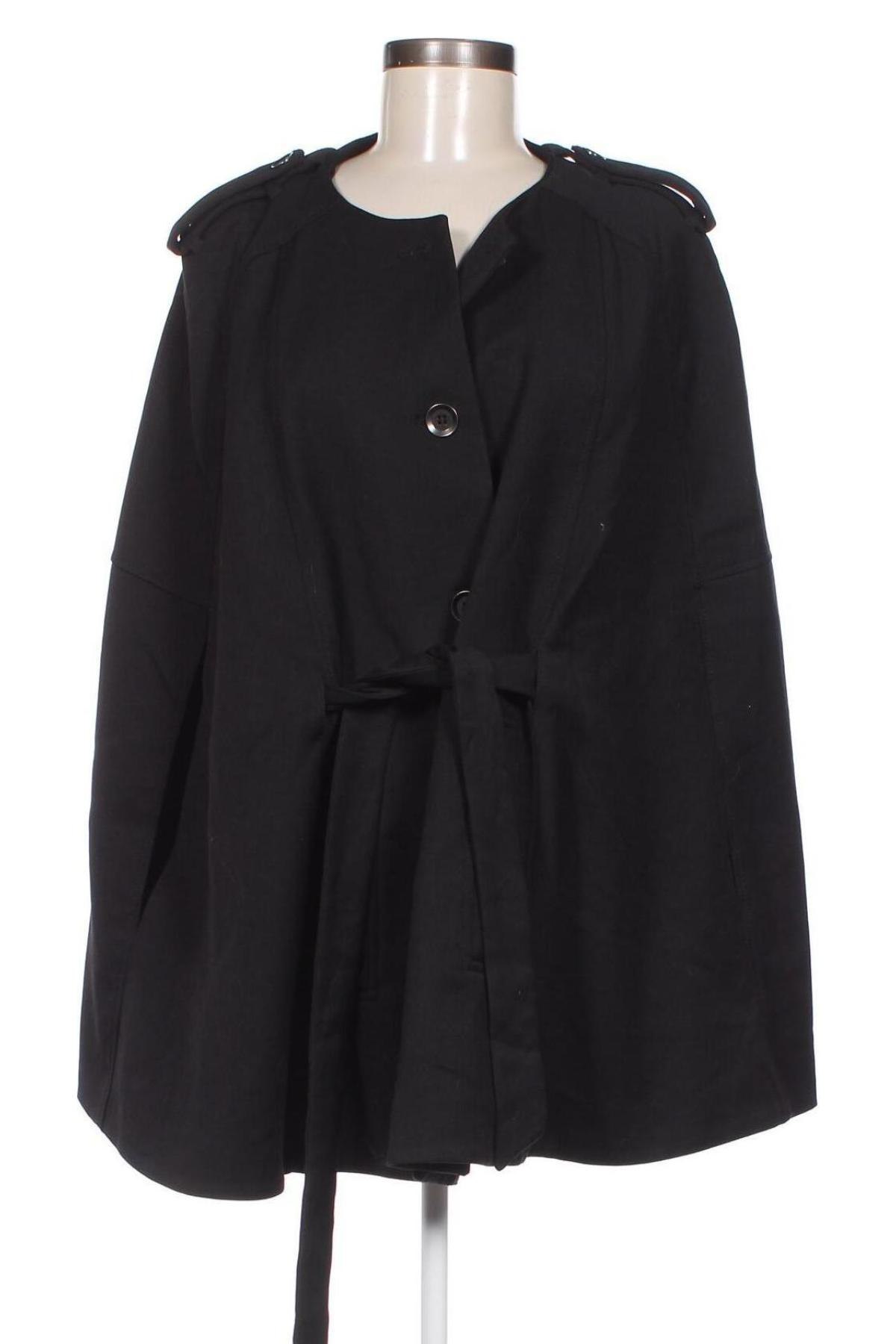 Дамско палто H&M, Размер L, Цвят Черен, Цена 41,20 лв.