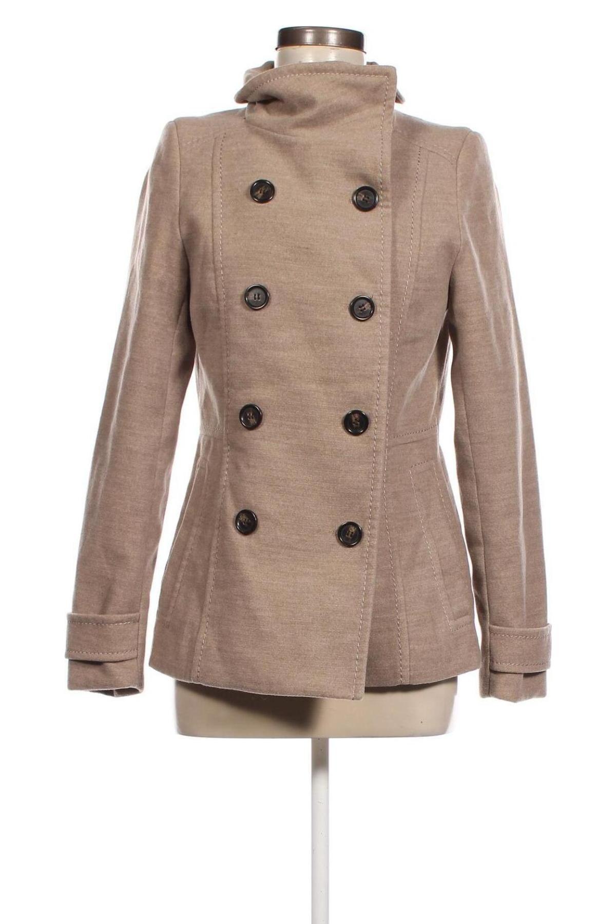 Palton de femei H&M, Mărime S, Culoare Bej, Preț 54,74 Lei