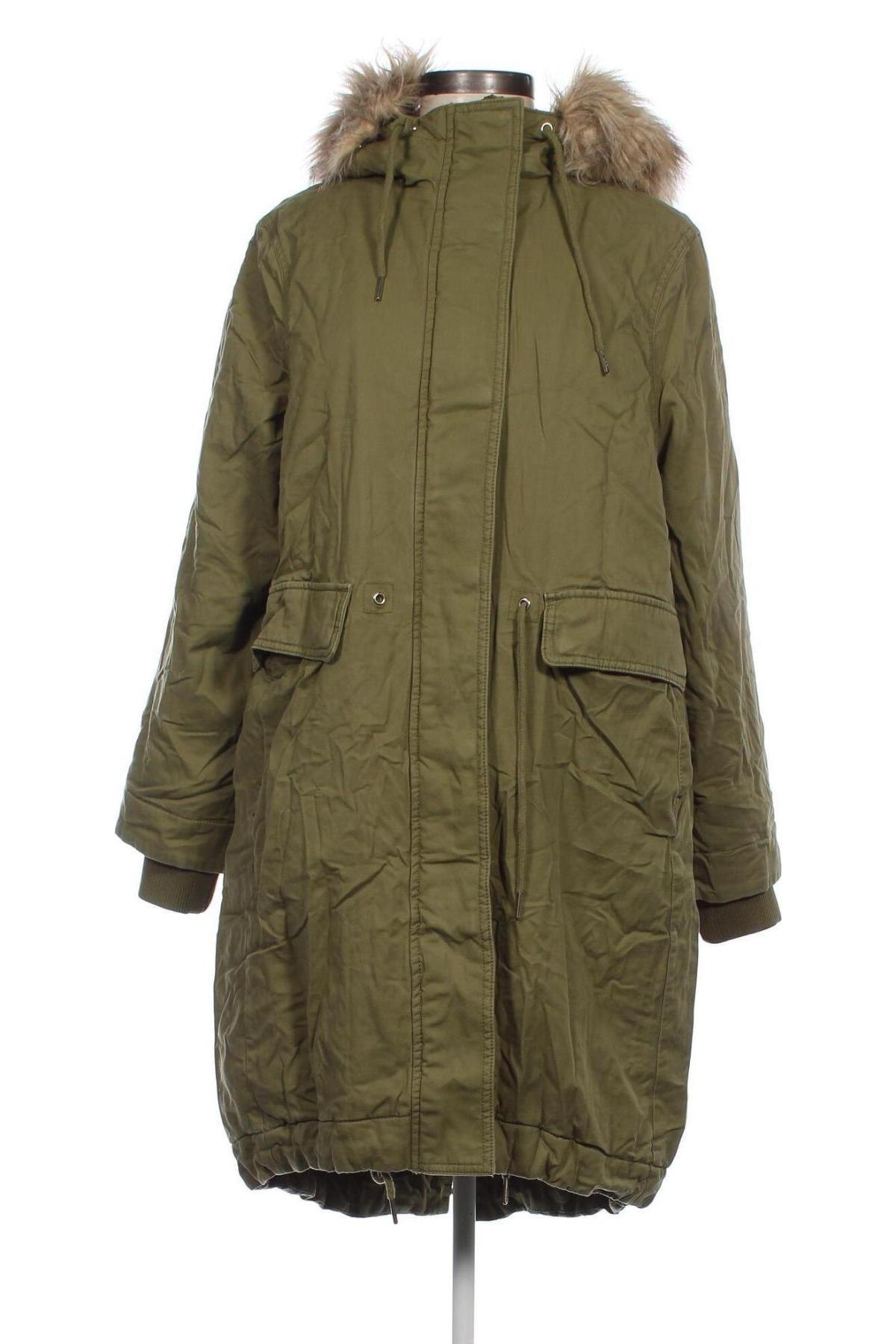 Γυναικείο παλτό H&M L.O.G.G., Μέγεθος XS, Χρώμα Πράσινο, Τιμή 36,40 €
