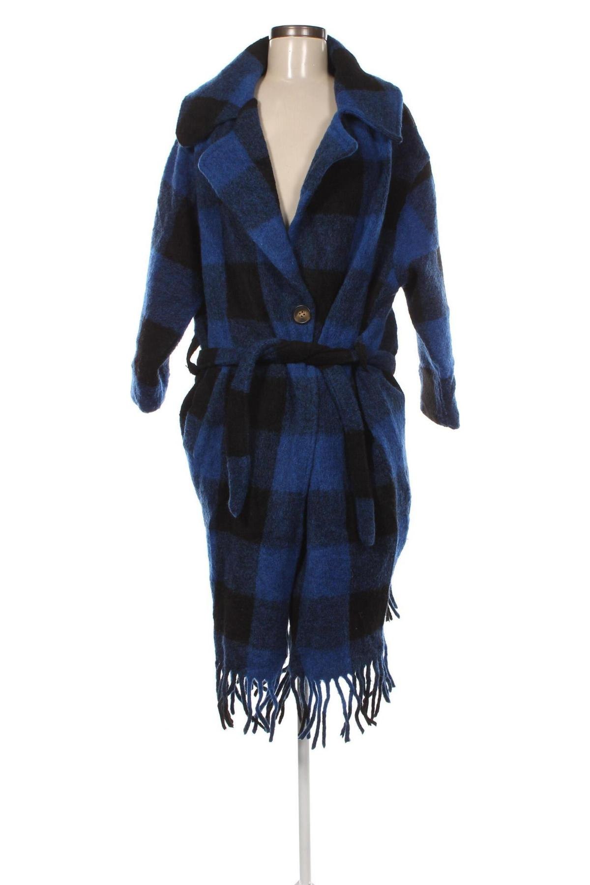 Γυναικείο παλτό Made In Italy, Μέγεθος M, Χρώμα Μπλέ, Τιμή 33,10 €
