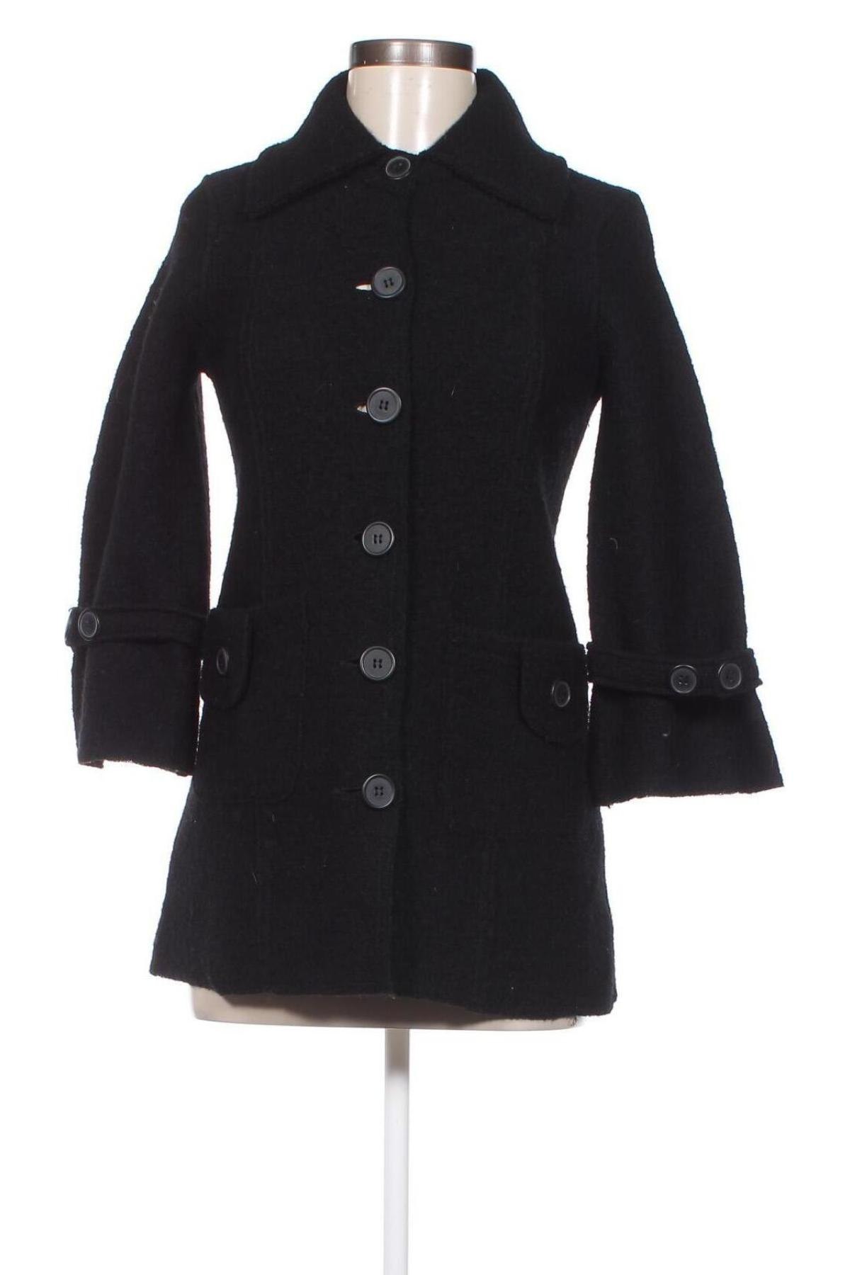 Дамско палто Mango, Размер M, Цвят Черен, Цена 46,35 лв.