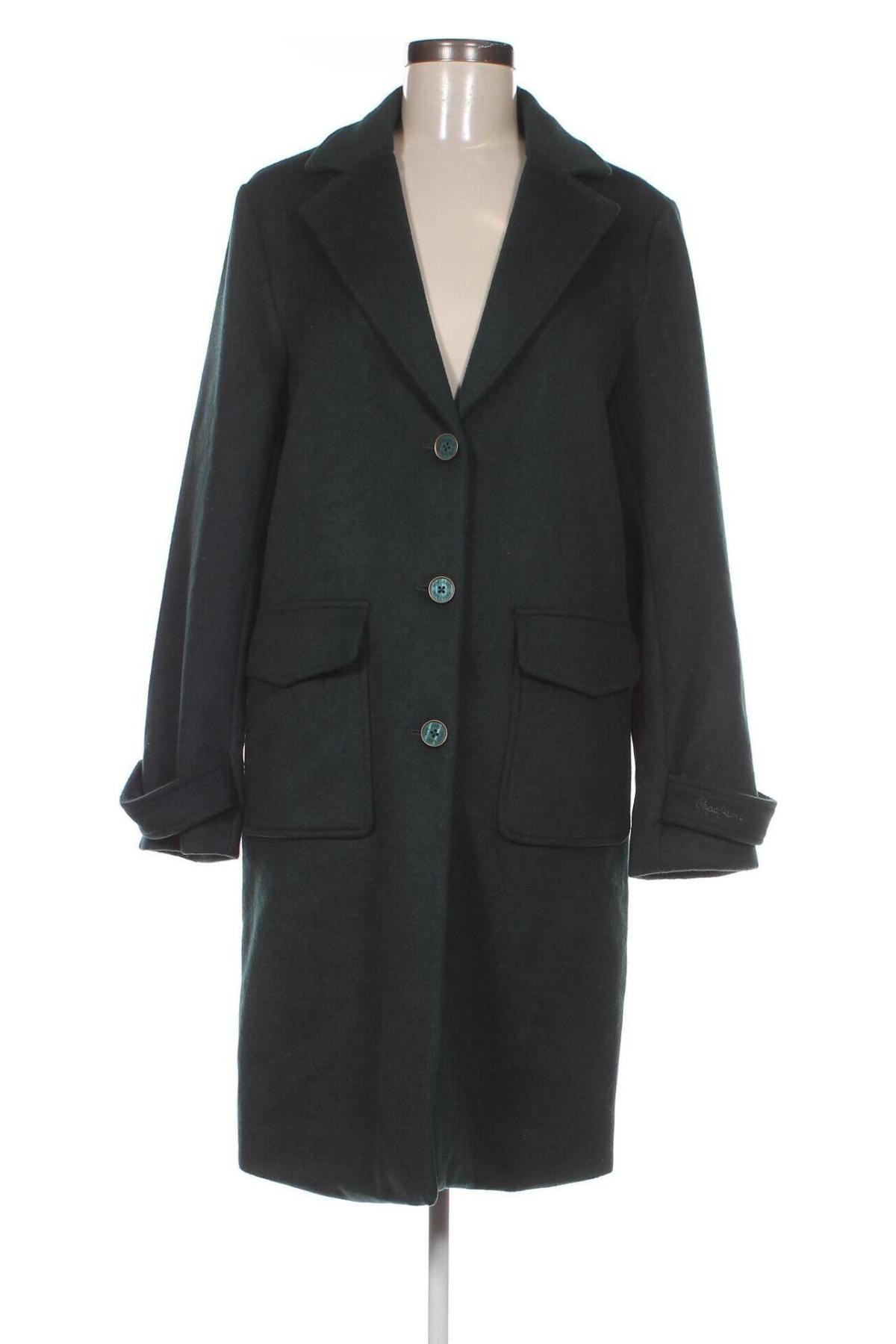 Дамско палто Pepe Jeans, Размер S, Цвят Зелен, Цена 242,00 лв.