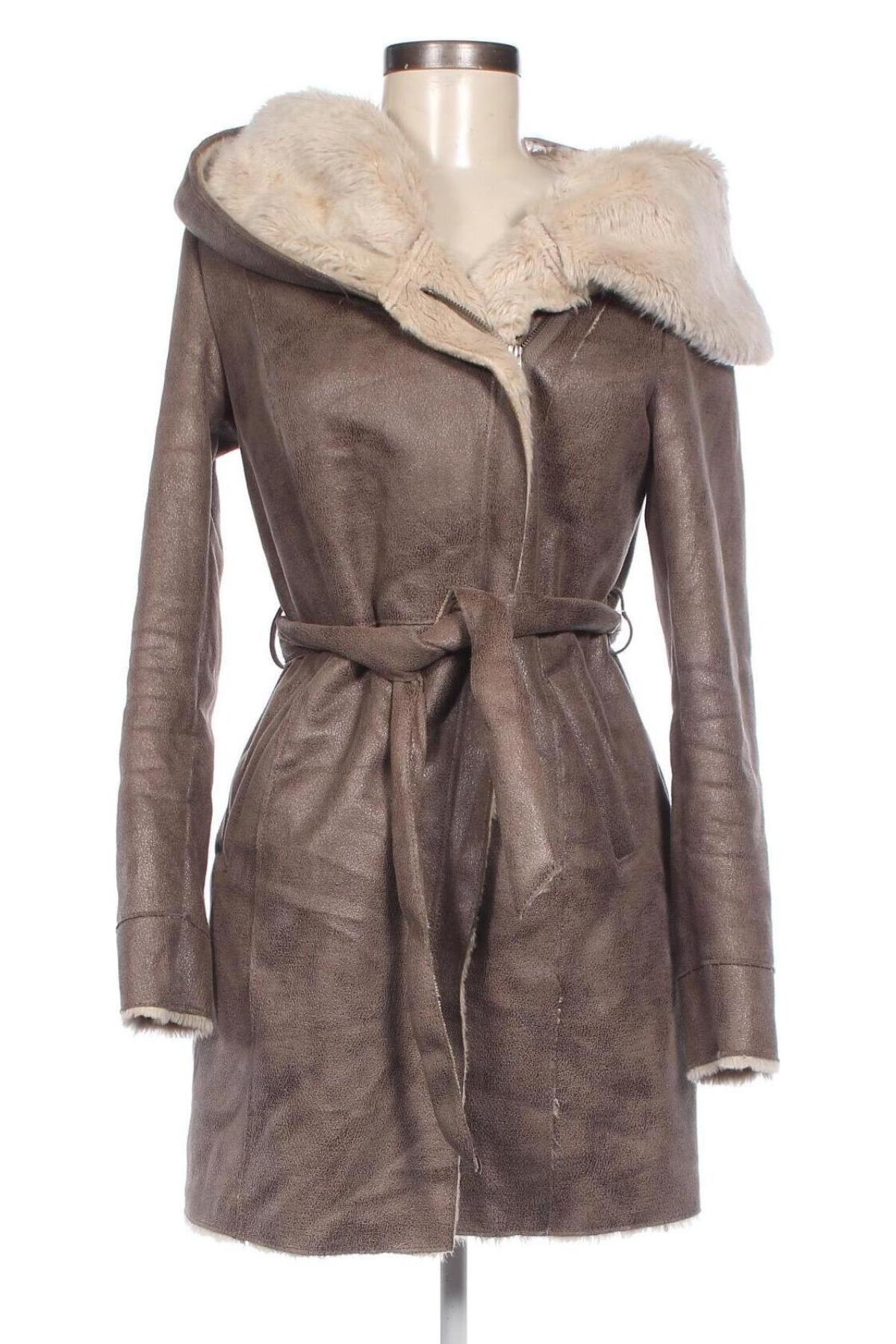 Дамско палто Promod, Размер XS, Цвят Кафяв, Цена 34,00 лв.