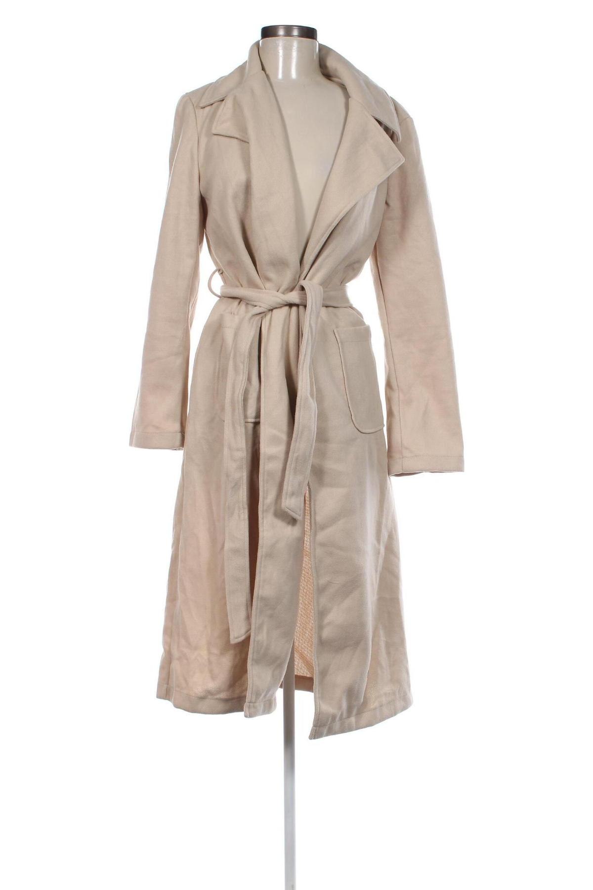 Дамско палто SHEIN, Размер L, Цвят Бежов, Цена 18,56 лв.