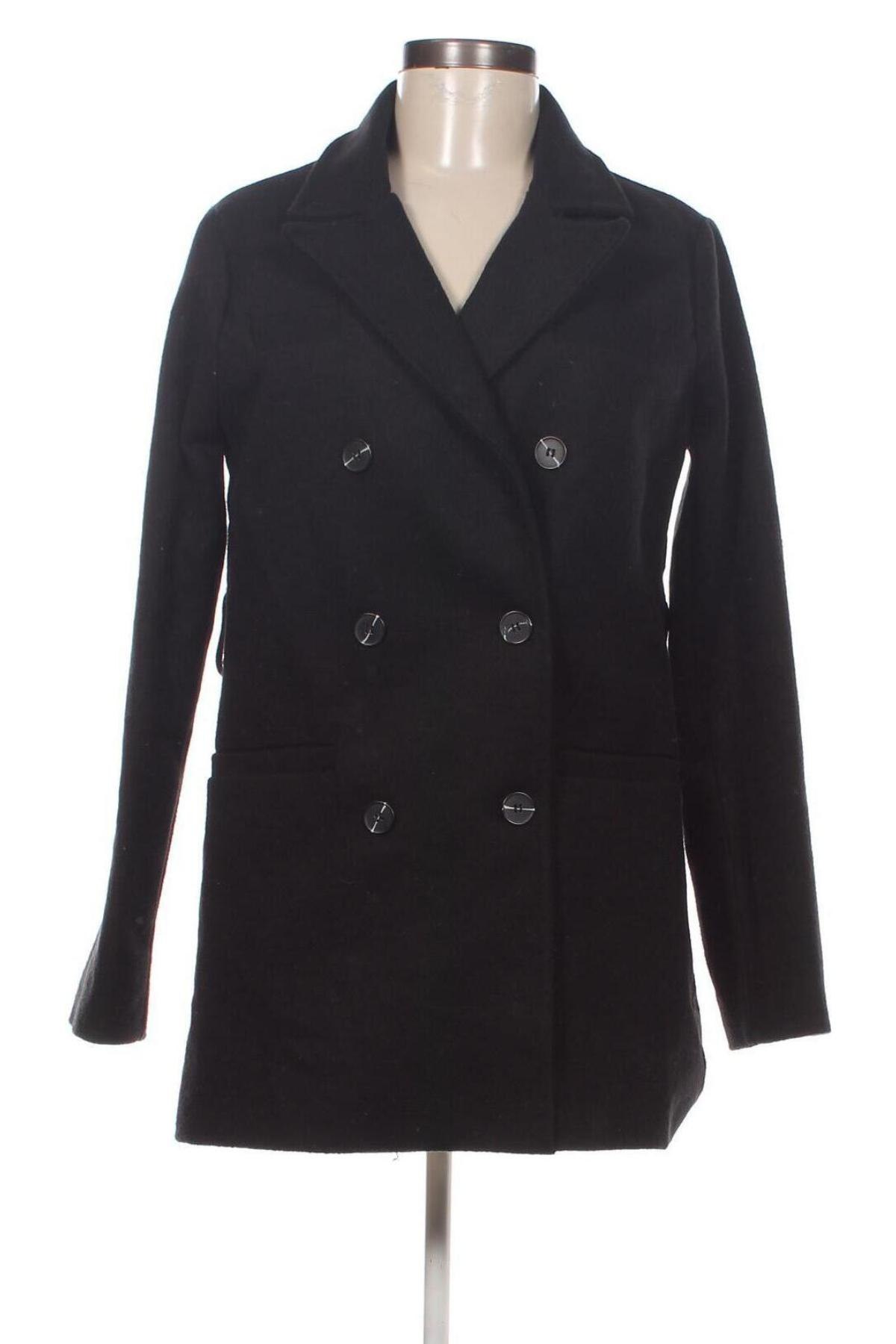 Дамско палто Trendyol, Размер S, Цвят Черен, Цена 117,03 лв.