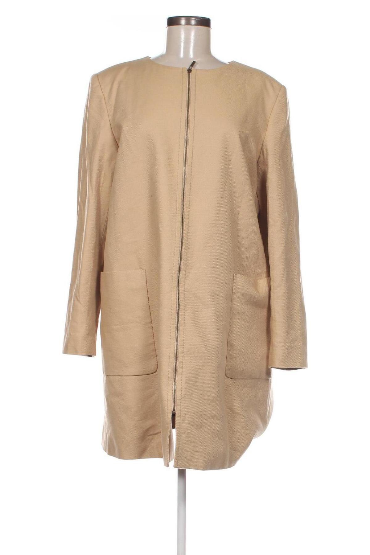 Γυναικείο παλτό Un Jour Ailleurs, Μέγεθος L, Χρώμα  Μπέζ, Τιμή 18,14 €