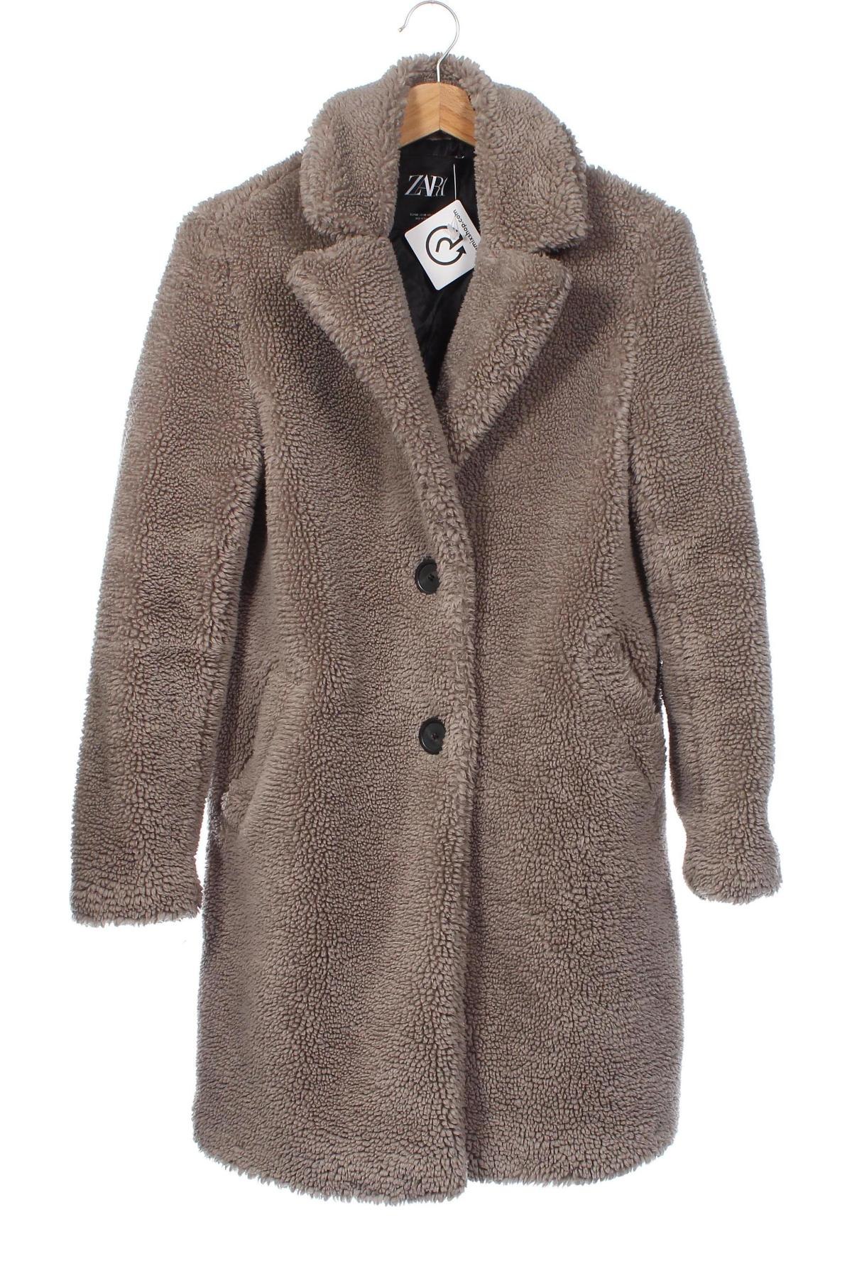 Palton de femei Zara, Mărime XS, Culoare Bej, Preț 104,69 Lei