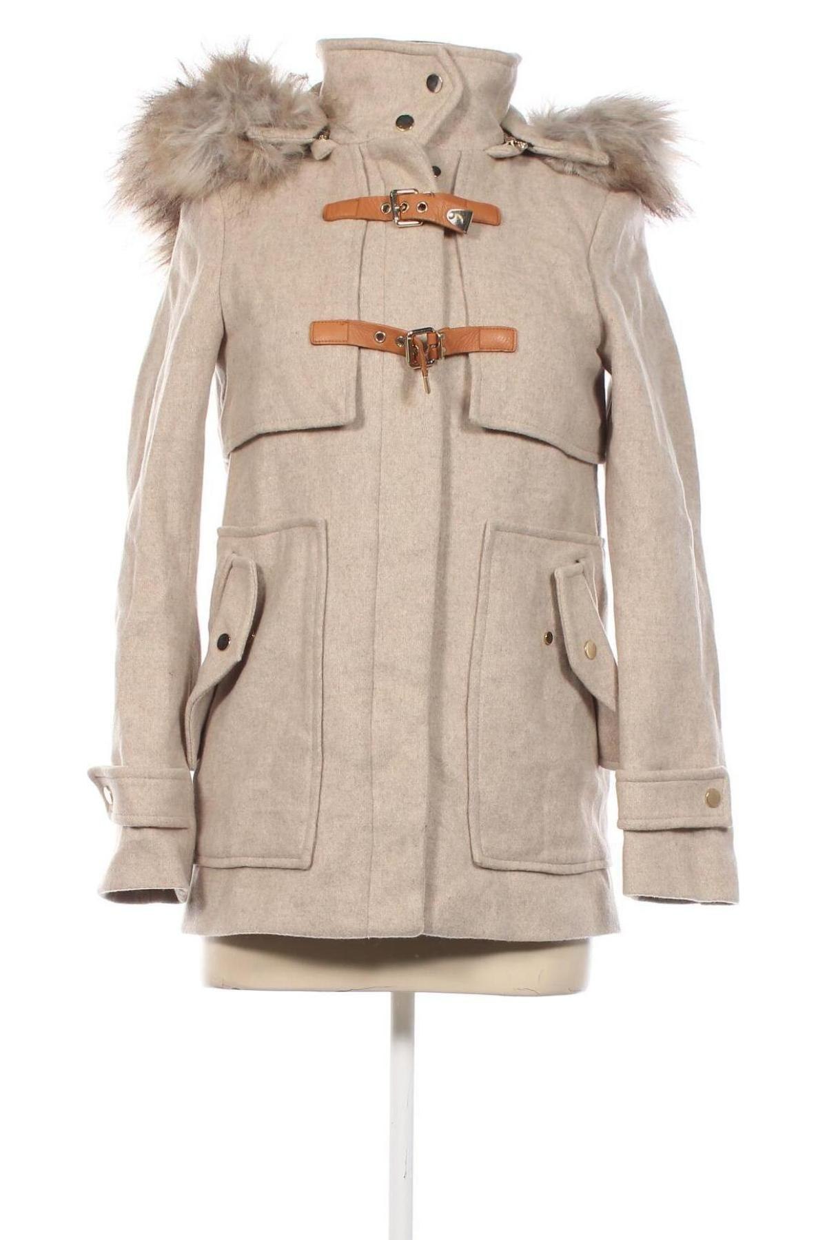 Dámský kabát  Zara, Velikost S, Barva Béžová, Cena  1 169,00 Kč