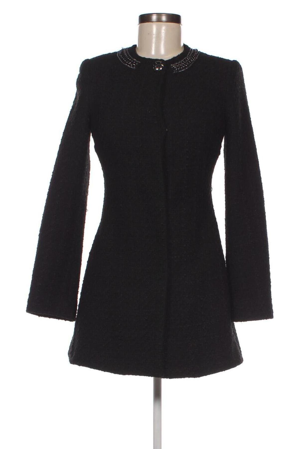 Palton de femei Zara, Mărime S, Culoare Negru, Preț 139,82 Lei