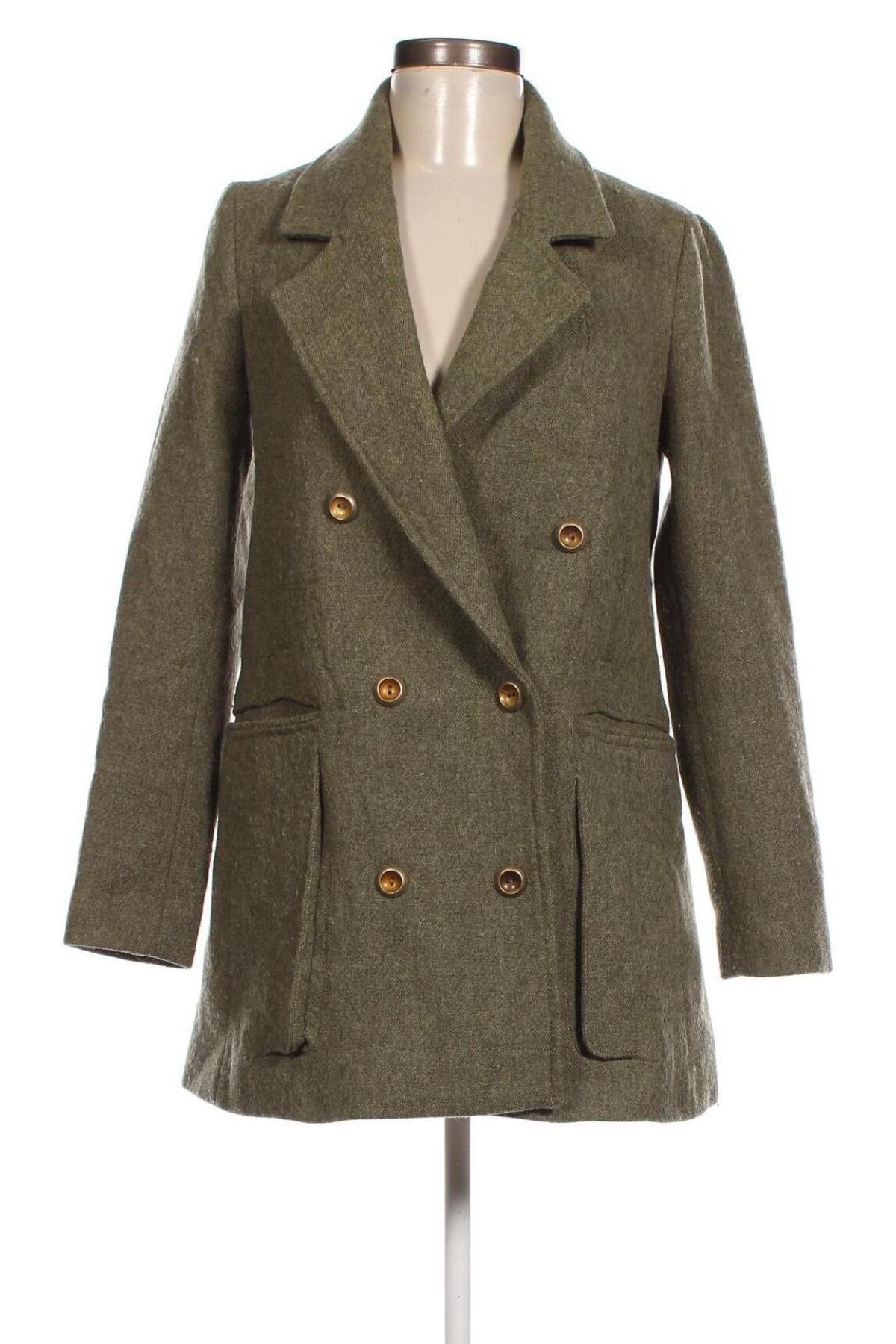 Dámsky kabát  Zara, Veľkosť S, Farba Zelená, Cena  18,12 €