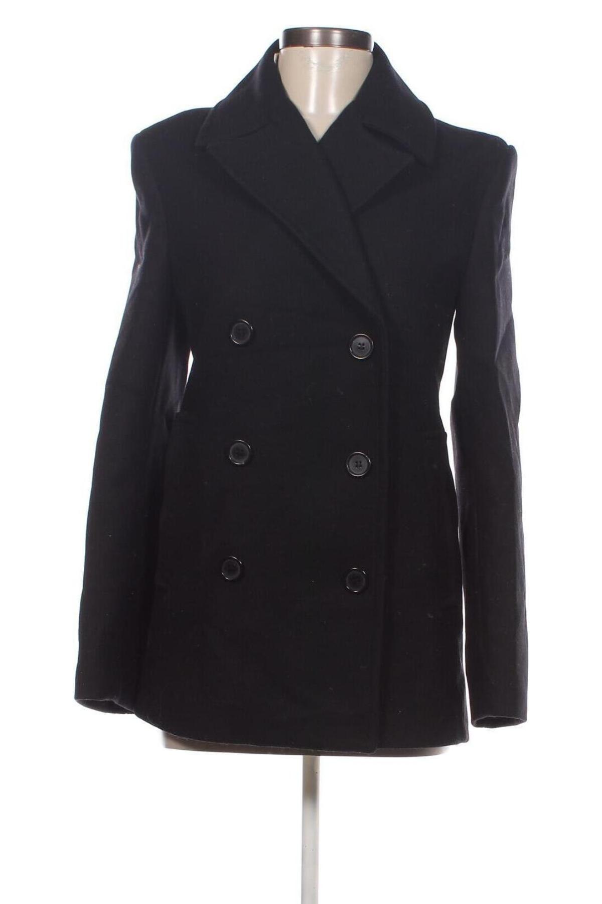 Palton de femei Zara, Mărime XS, Culoare Negru, Preț 134,21 Lei