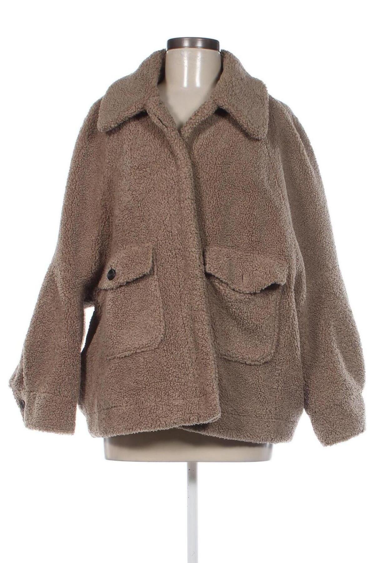 Damenmantel Zara, Größe L, Farbe Beige, Preis 23,66 €