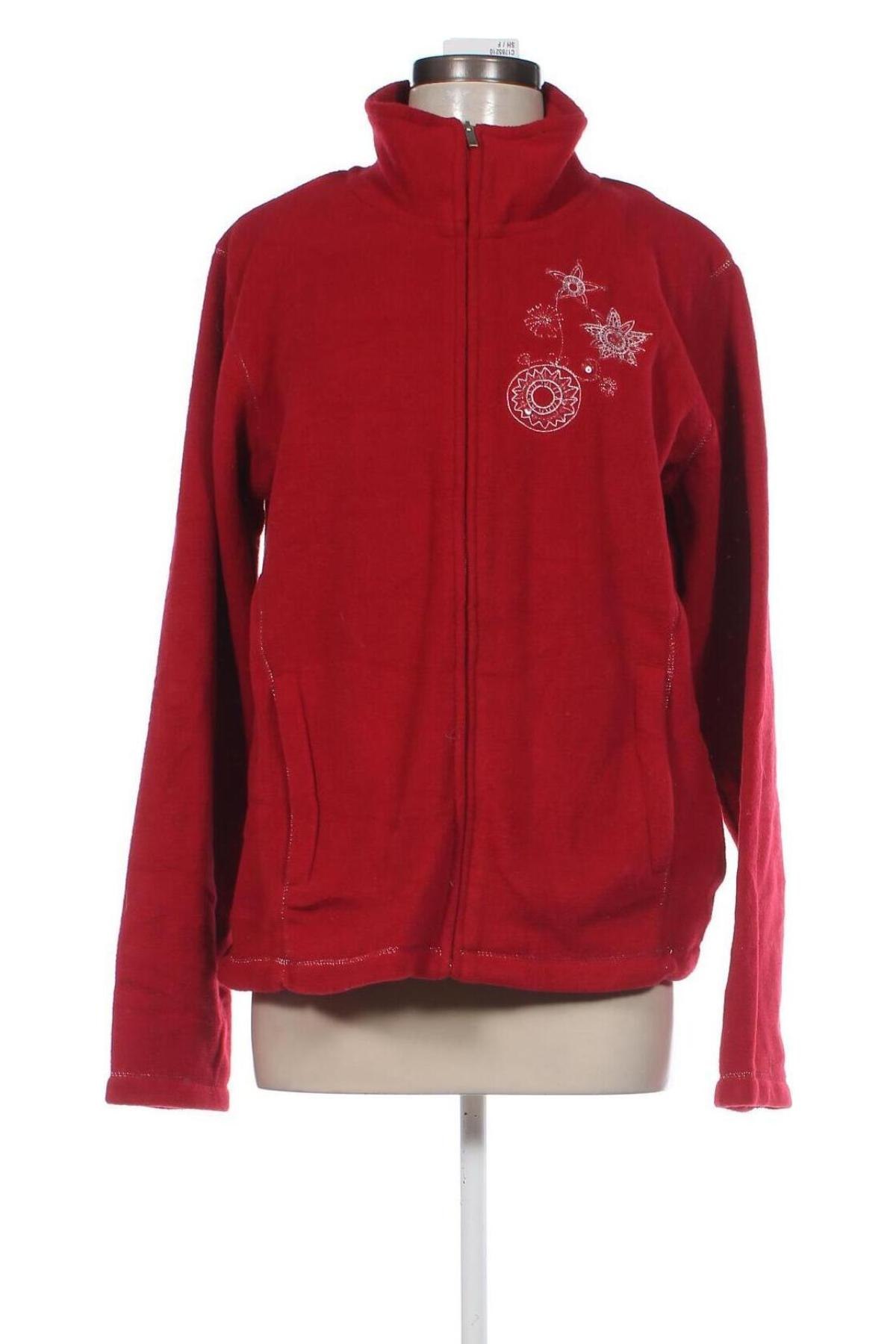 Γυναικεία ζακέτα fleece, Μέγεθος XL, Χρώμα Κόκκινο, Τιμή 6,27 €