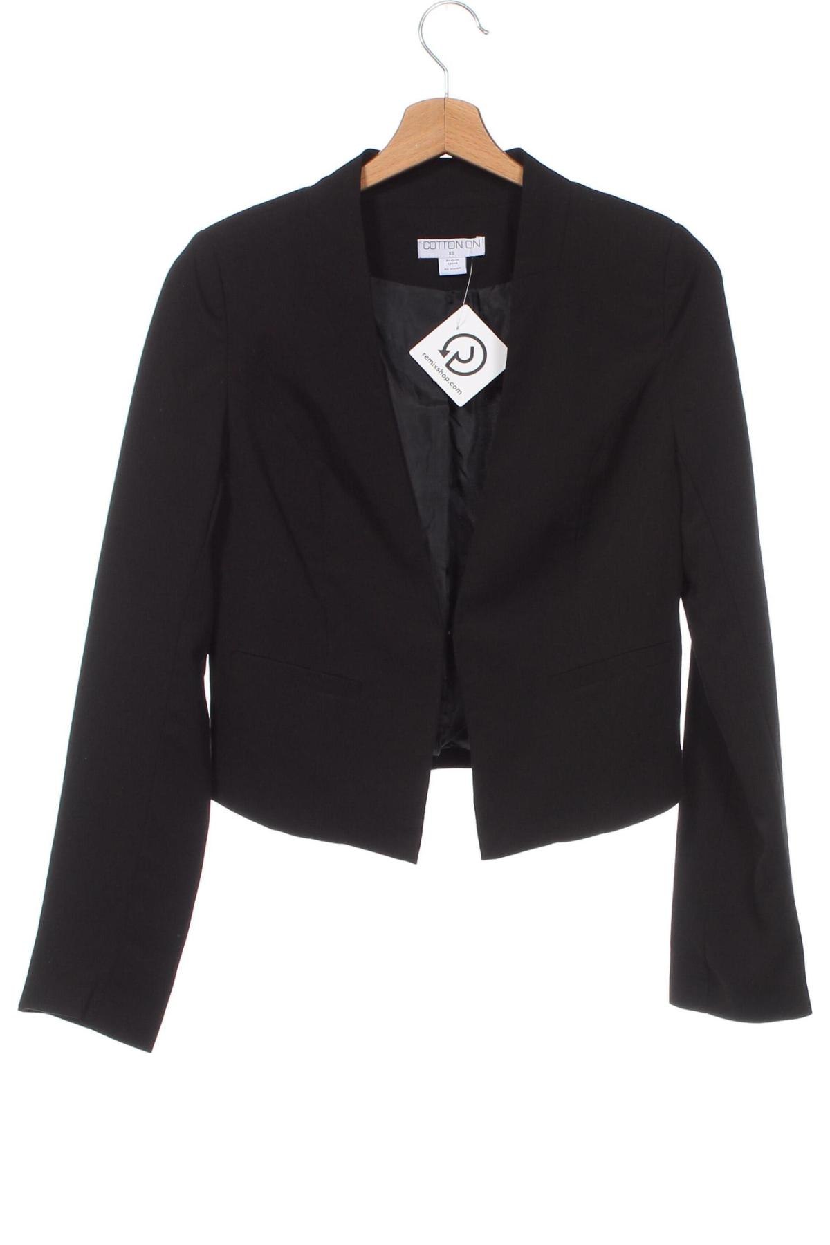 Γυναικείο σακάκι Cotton On, Μέγεθος XS, Χρώμα Μαύρο, Τιμή 15,27 €