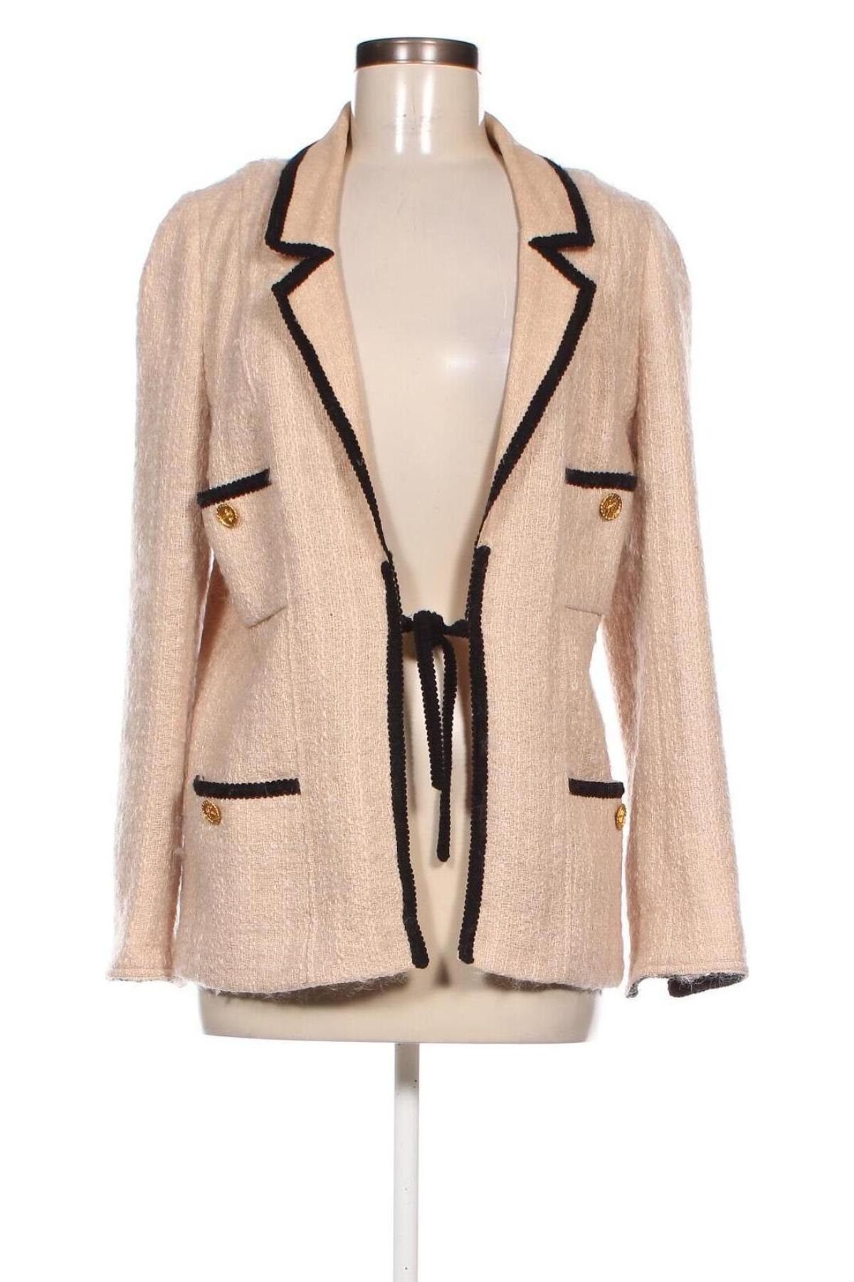 Γυναικείο σακάκι Edward Achour Paris, Μέγεθος XL, Χρώμα  Μπέζ, Τιμή 54,26 €