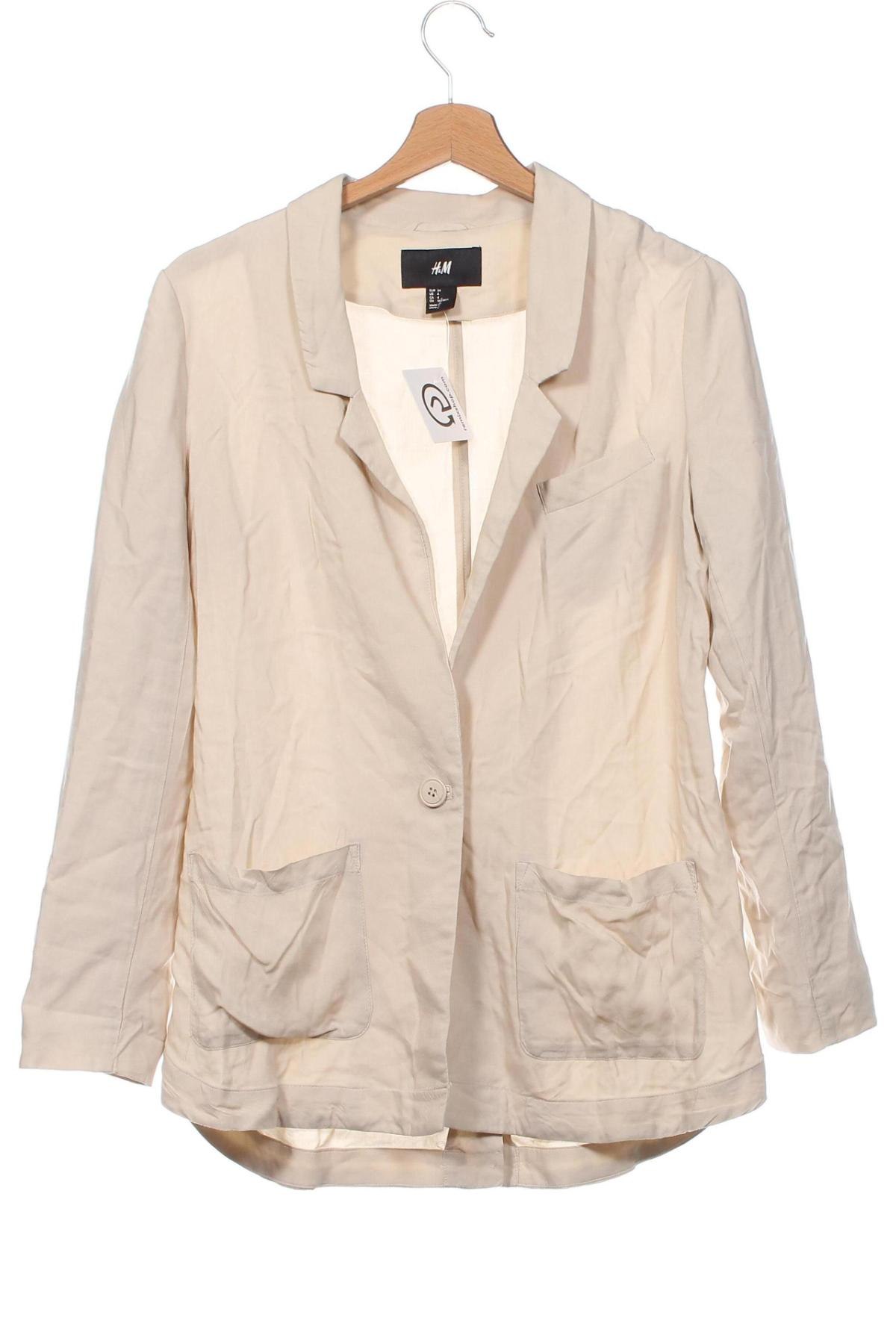 Damen Blazer H&M, Größe XS, Farbe Beige, Preis € 12,16