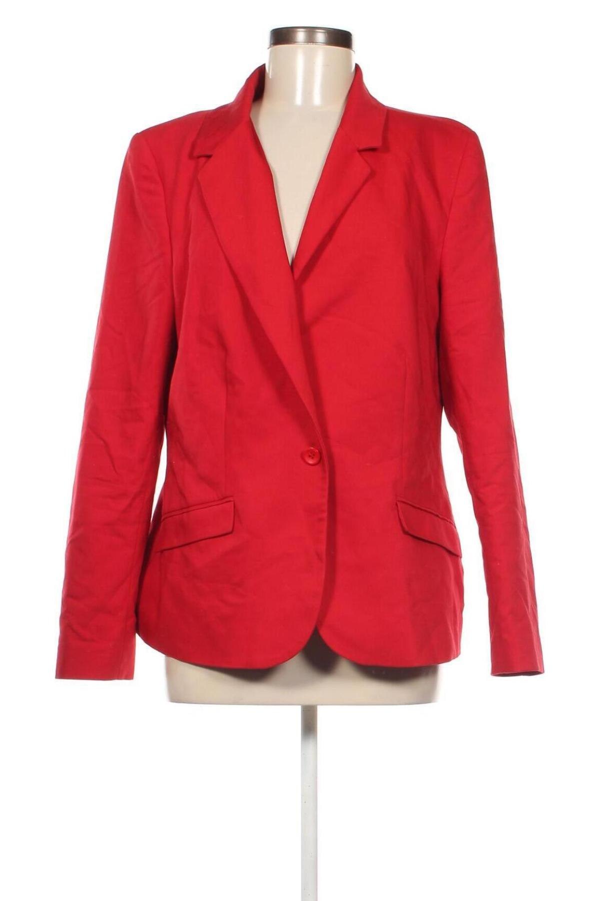Γυναικείο σακάκι Ms Mode, Μέγεθος XXL, Χρώμα Κόκκινο, Τιμή 16,33 €
