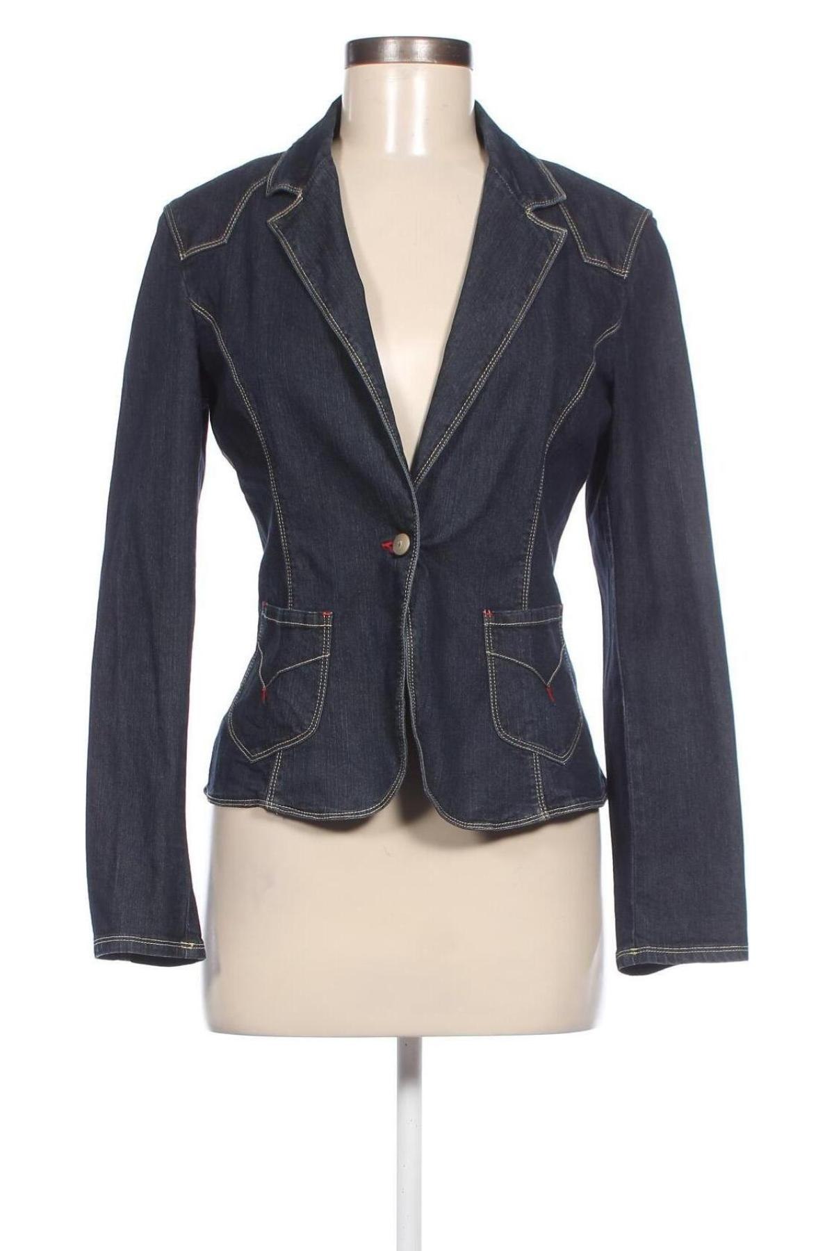 Дамско сако Trussardi Jeans, Размер M, Цвят Син, Цена 124,37 лв.