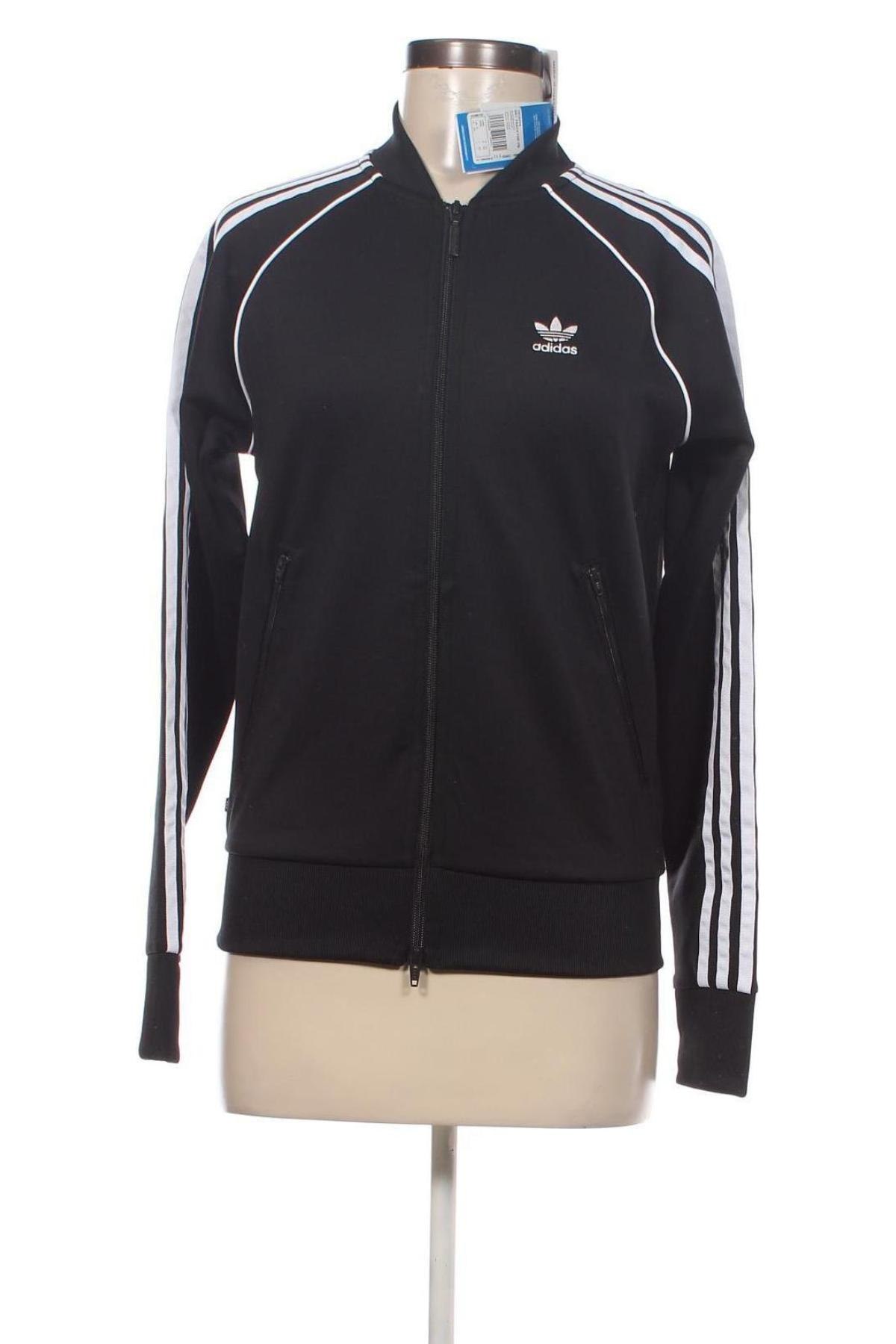 Дамско спортно горнище Adidas, Размер XS, Цвят Черен, Цена 48,60 лв.