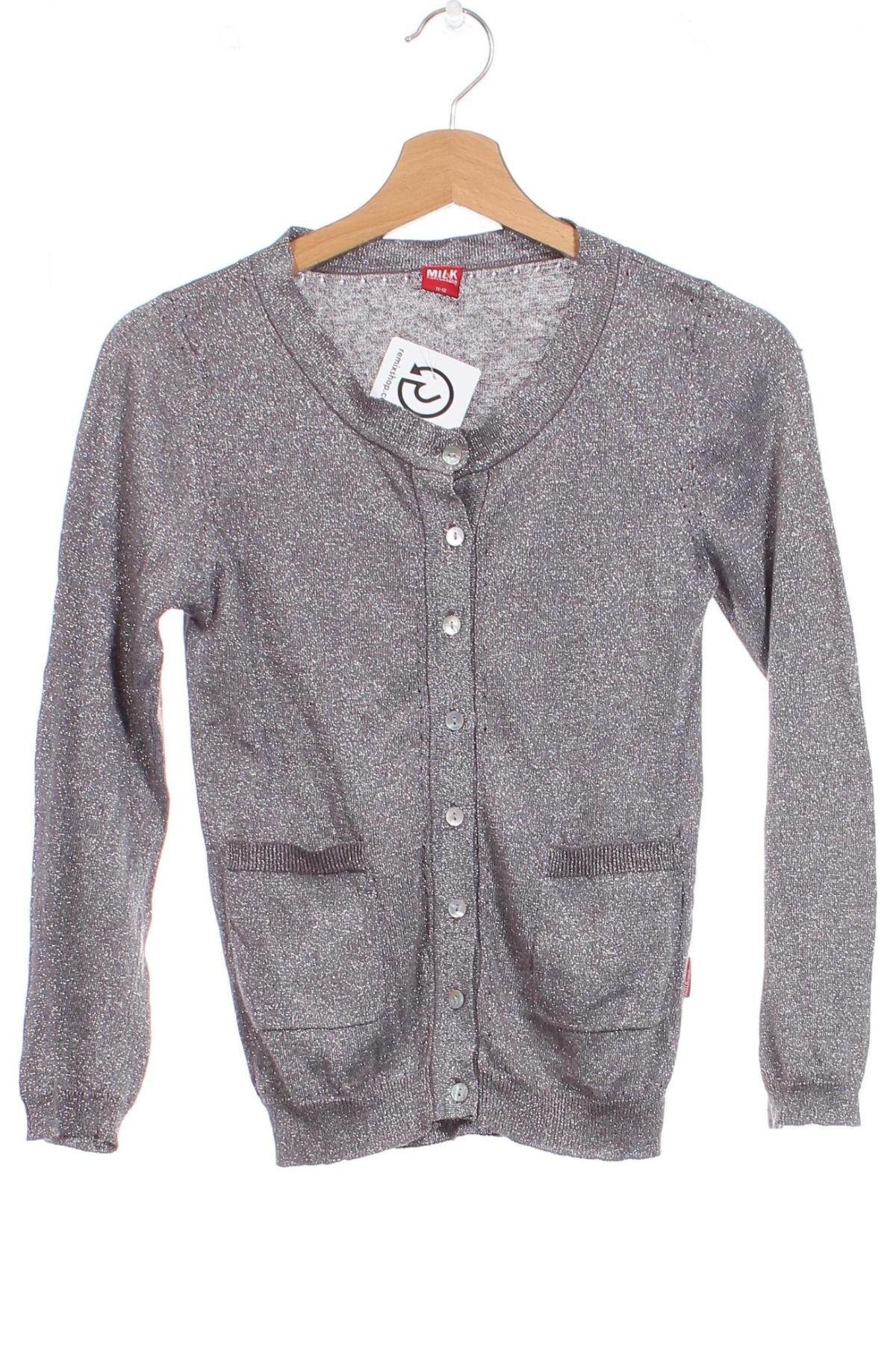 Kinder Strickjacke MILK Copenhagen, Größe 11-12y/ 152-158 cm, Farbe Grau, Preis € 3,98