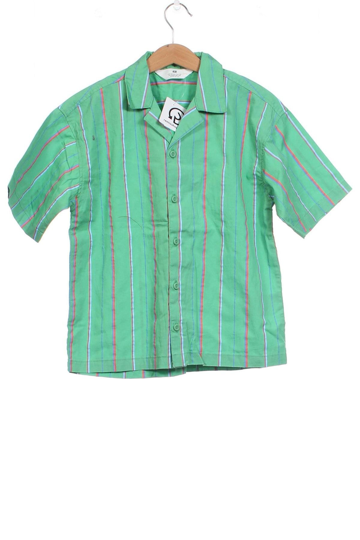 Dziecięca koszula H&M, Rozmiar 7-8y/ 128-134 cm, Kolor Zielony, Cena 34,55 zł