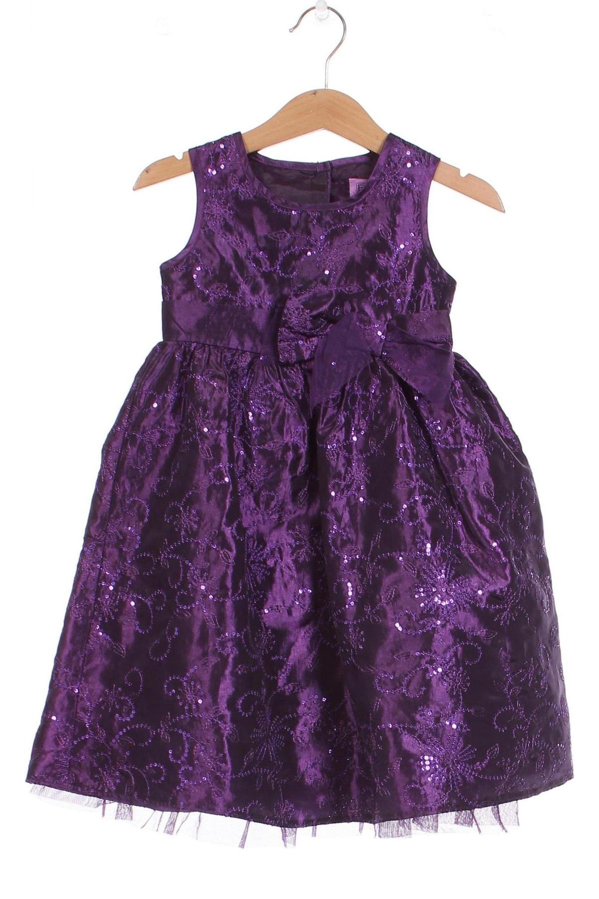 Детска рокля F&F, Размер 18-24m/ 86-98 см, Цвят Лилав, Цена 13,37 лв.