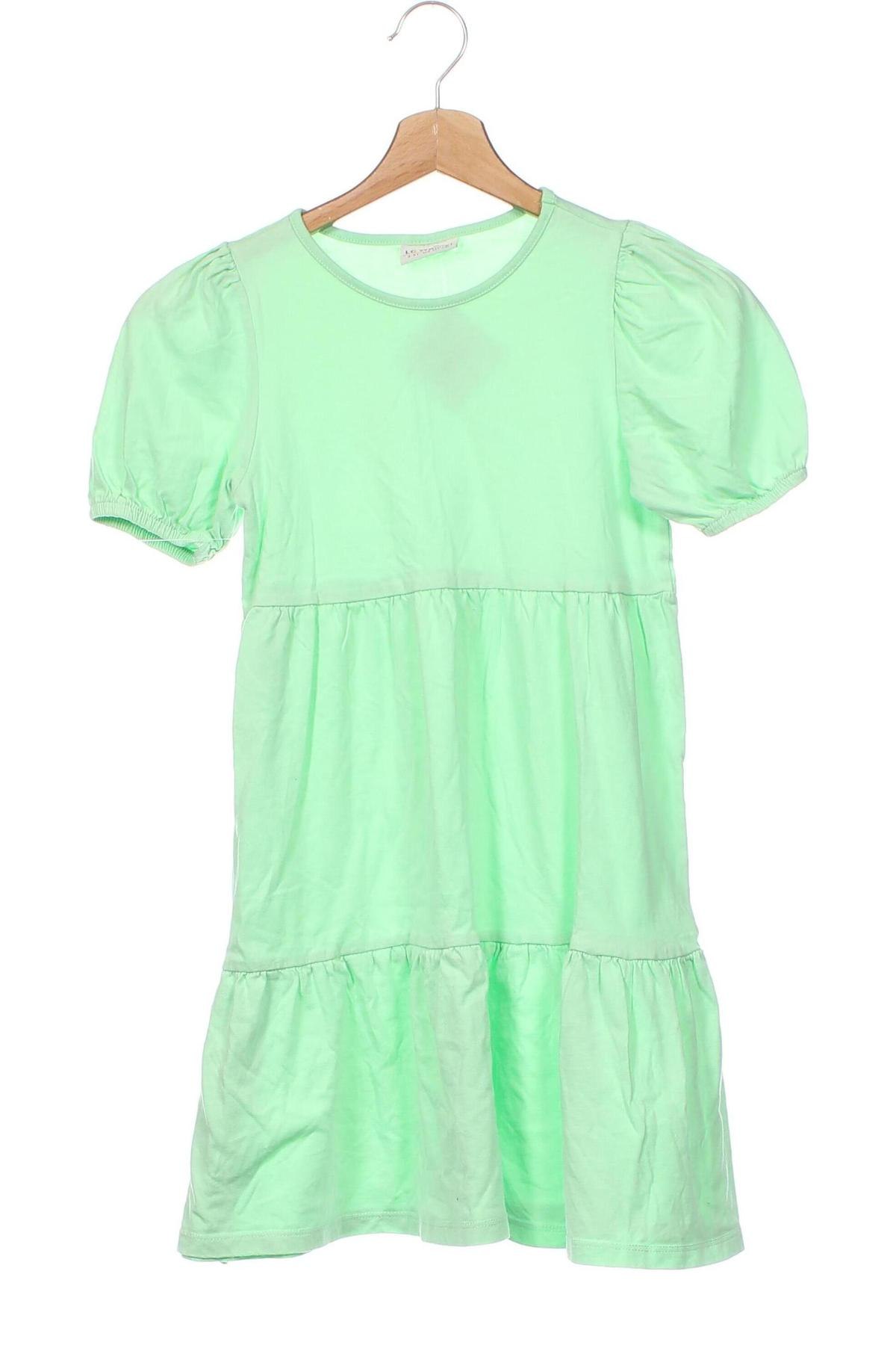 Dziecięca sukienka LC Waikiki, Rozmiar 7-8y/ 128-134 cm, Kolor Zielony, Cena 26,07 zł
