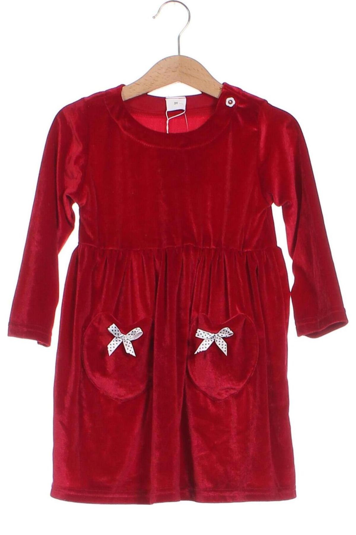 Kinderkleid PatPat, Größe 2-3y/ 98-104 cm, Farbe Rot, Preis € 8,96