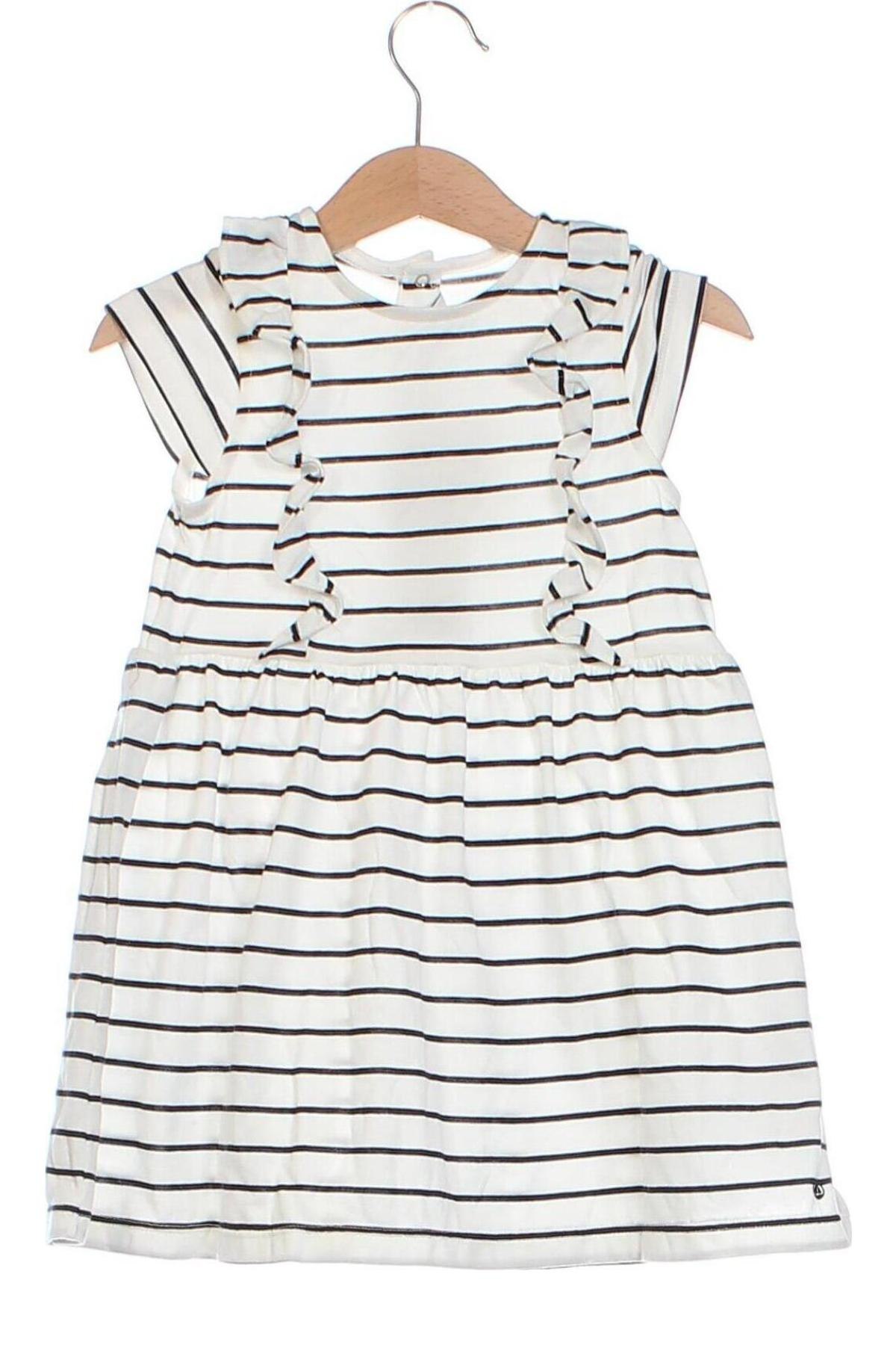 Rochie pentru copii Petit Bateau, Mărime 18-24m/ 86-98 cm, Culoare Alb, Preț 93,55 Lei