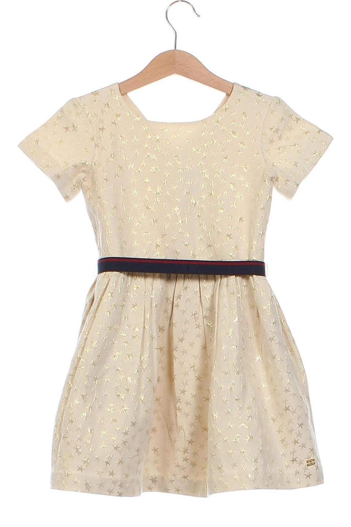 Детска рокля Tommy Hilfiger, Размер 4-5y/ 110-116 см, Цвят Бежов, Цена 126,65 лв.