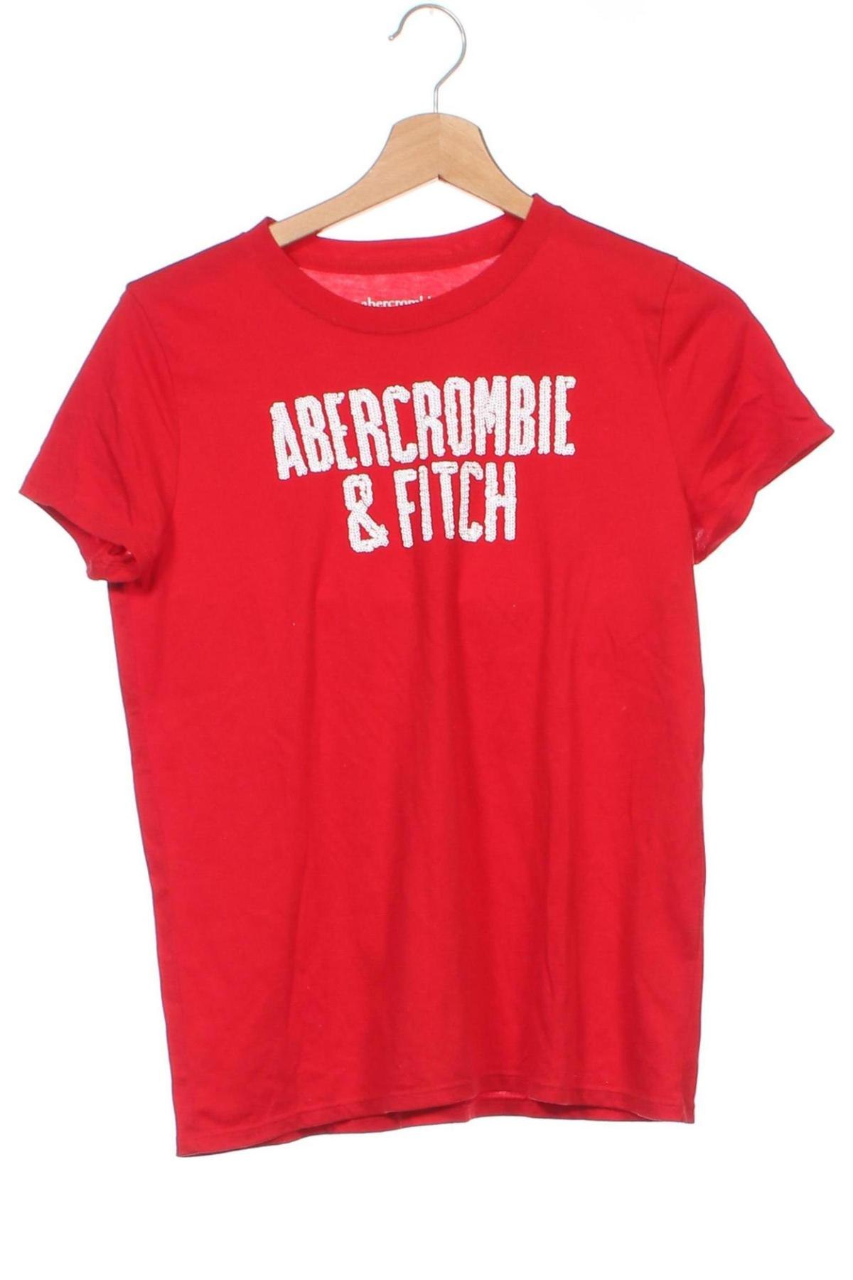 Dziecięcy T-shirt Abercrombie & Fitch, Rozmiar 15-18y/ 170-176 cm, Kolor Czerwony, Cena 57,37 zł