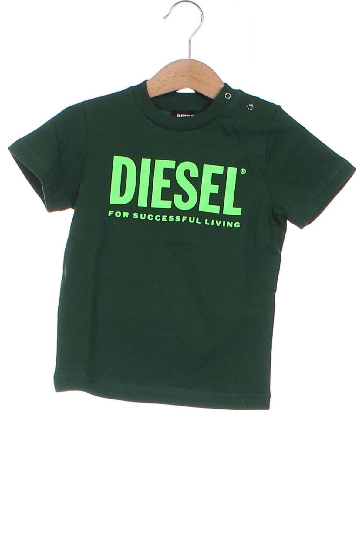 Детска тениска Diesel, Размер 12-18m/ 80-86 см, Цвят Зелен, Цена 72,00 лв.