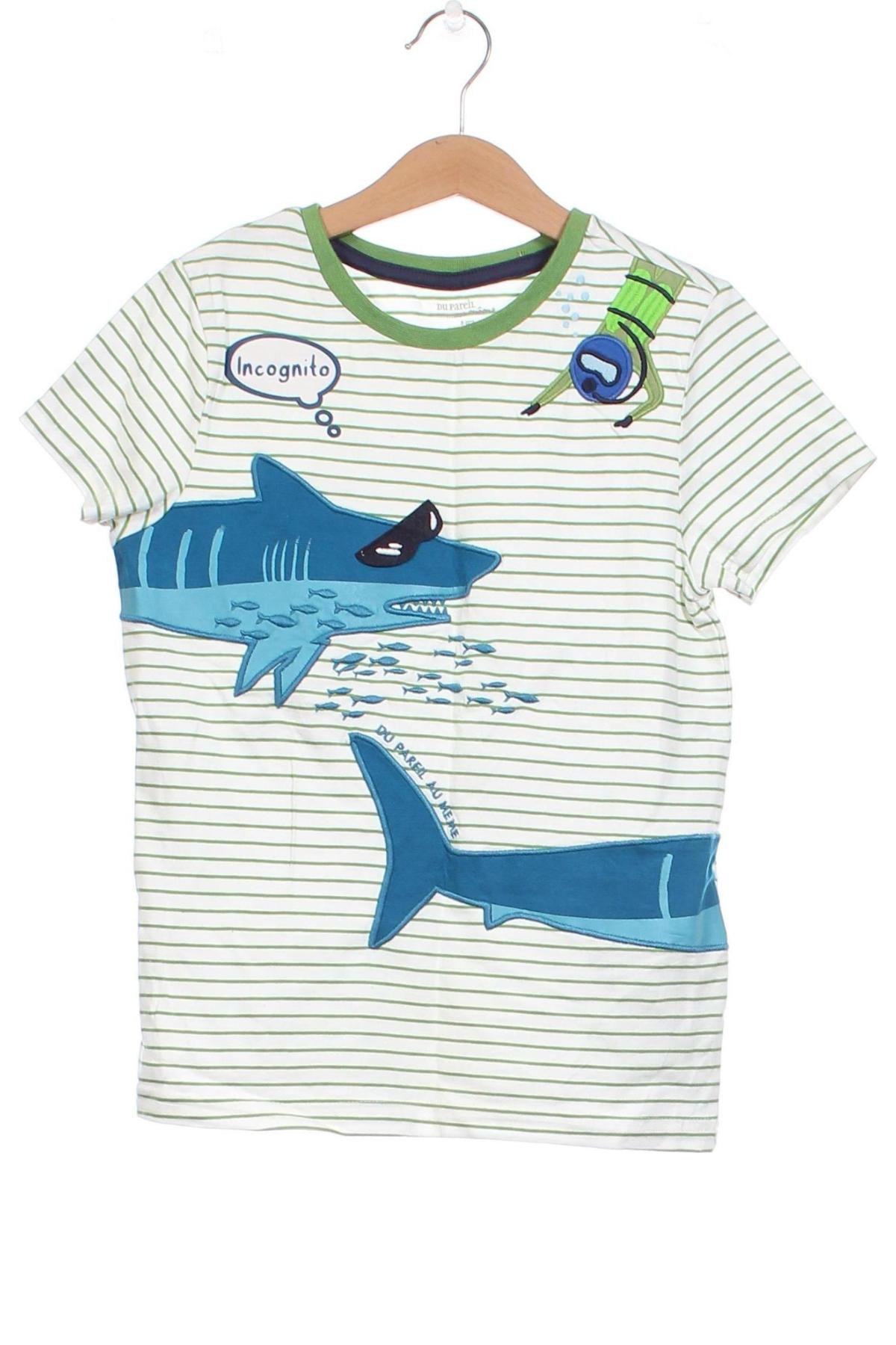 Kinder T-Shirt Du Pareil Au Meme, Größe 7-8y/ 128-134 cm, Farbe Weiß, Preis 6,00 €