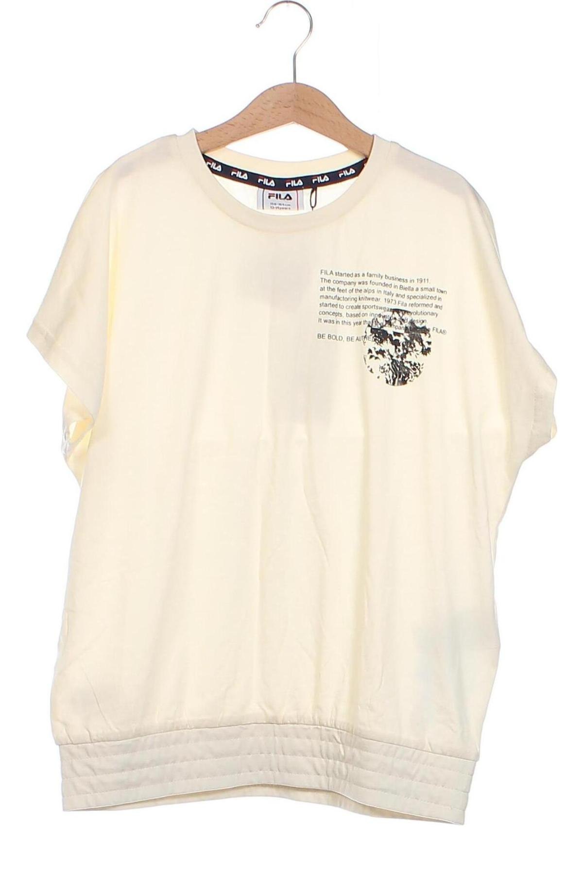 Детска тениска FILA, Размер 12-13y/ 158-164 см, Цвят Бежов, Цена 14,00 лв.