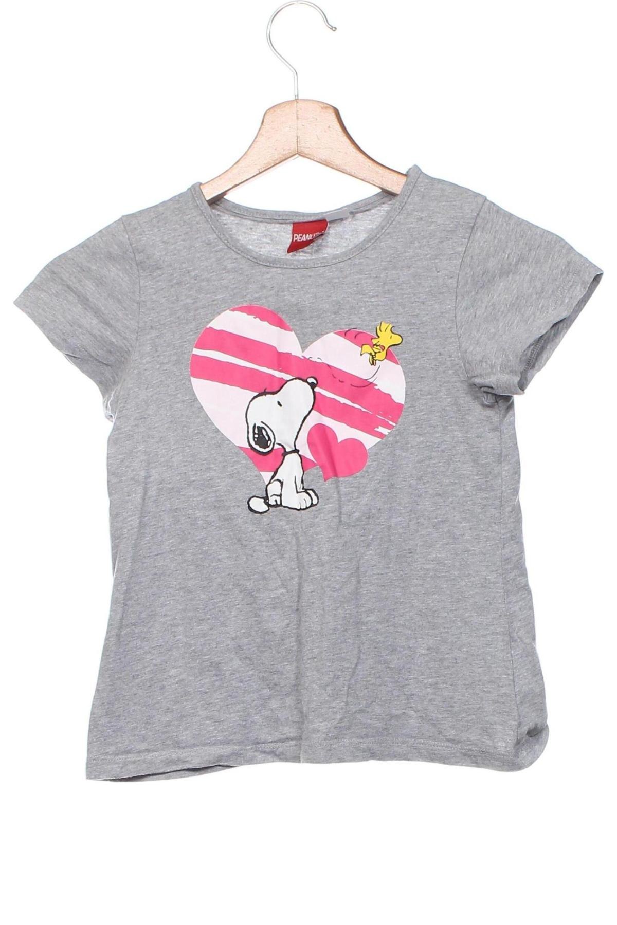 Kinder T-Shirt Peanuts, Größe 6-7y/ 122-128 cm, Farbe Grau, Preis 3,32 €