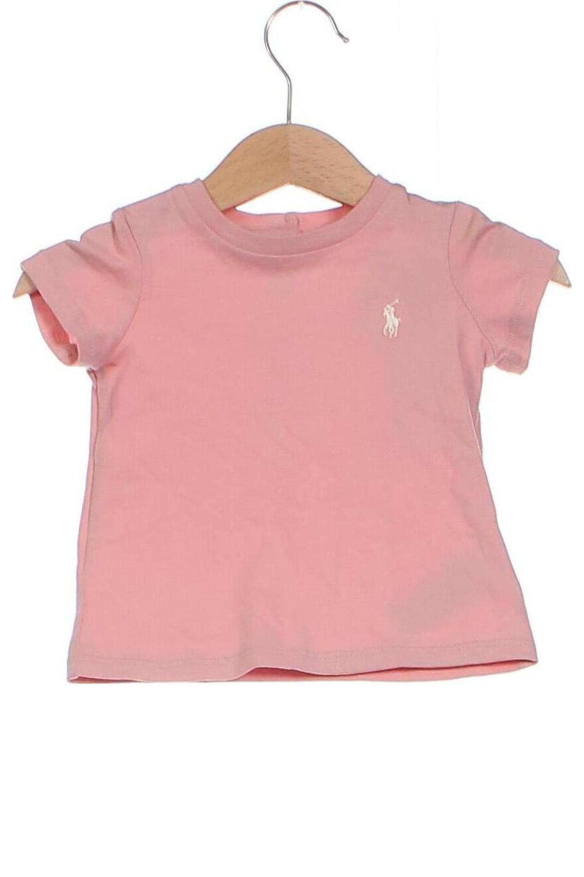 Dziecięcy T-shirt Ralph Lauren, Rozmiar 3-6m/ 62-68 cm, Kolor Różowy, Cena 154,60 zł