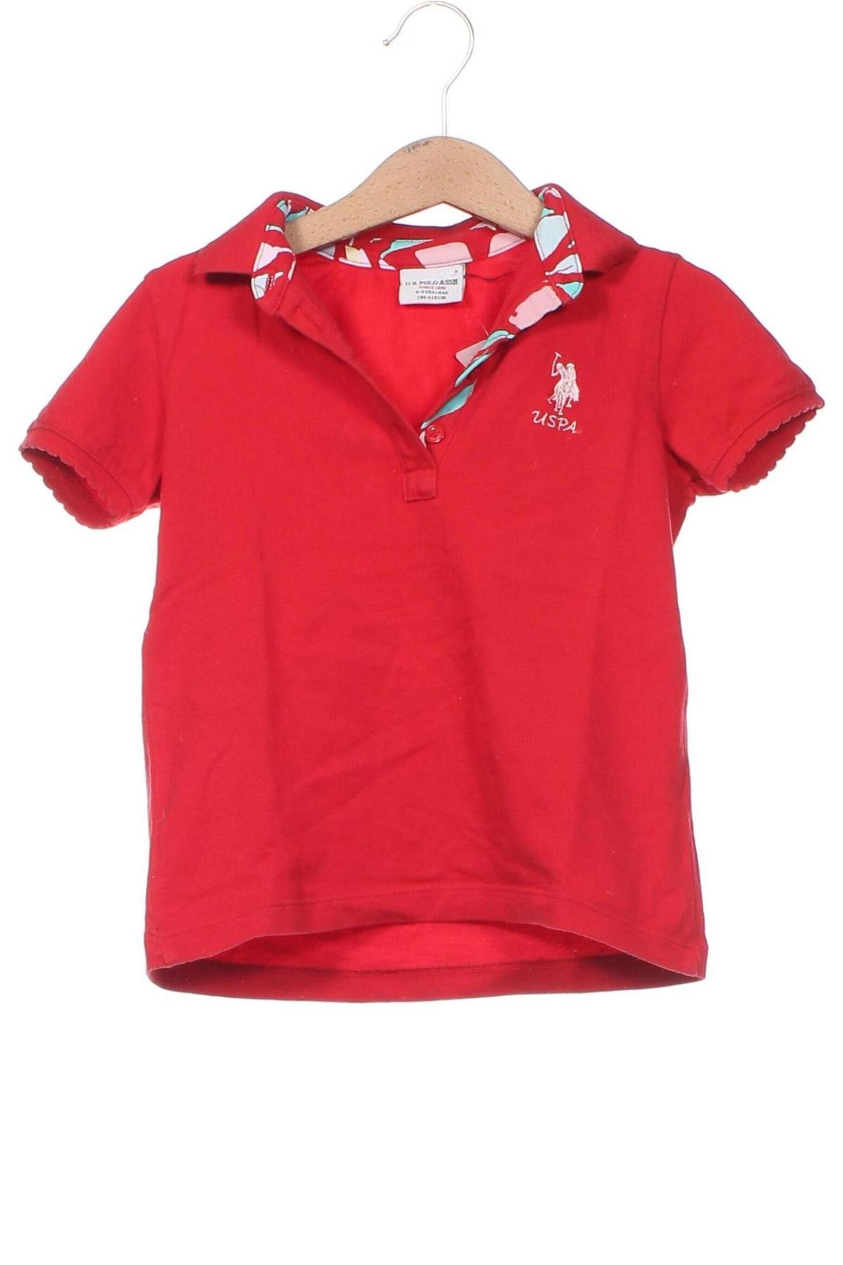 Детска тениска U.S. Polo Assn., Размер 3-4y/ 104-110 см, Цвят Червен, Цена 13,29 лв.