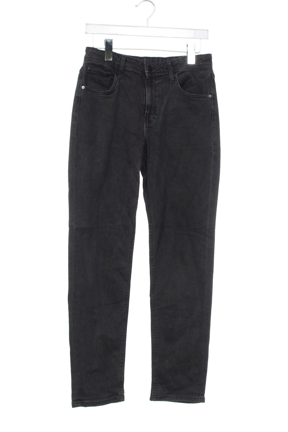 Dziecięce jeansy H&M, Rozmiar 13-14y/ 164-168 cm, Kolor Szary, Cena 18,42 zł